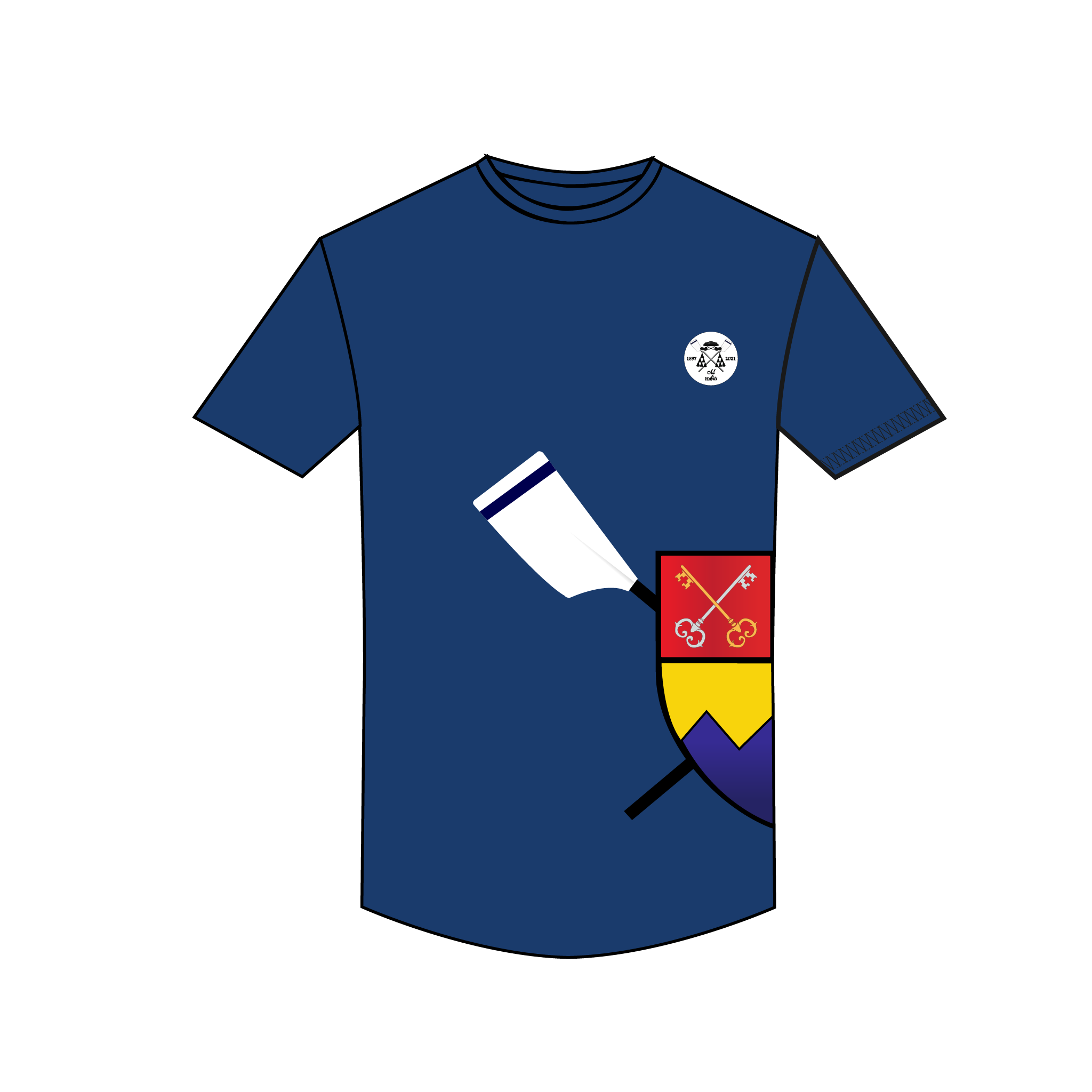 St. Benet's Hall Old Habits Boat Club Bespoke Gym T-Shirt