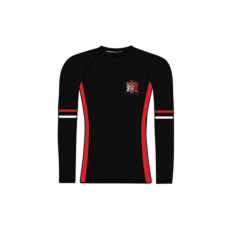 Cardiff University Rowing Club Long Sleeve Black Base Layer