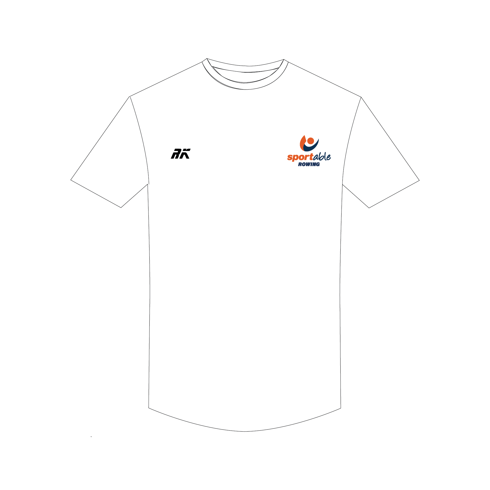 Sportable White Casual T-Shirt