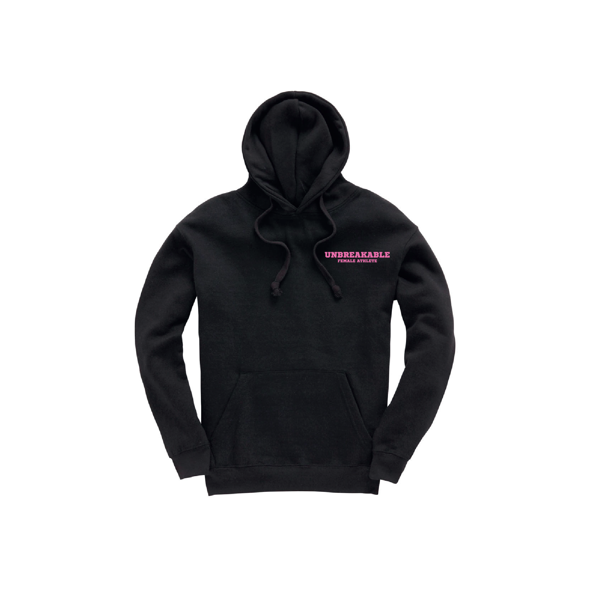Unbreakable Female Athlete Black Hoodie