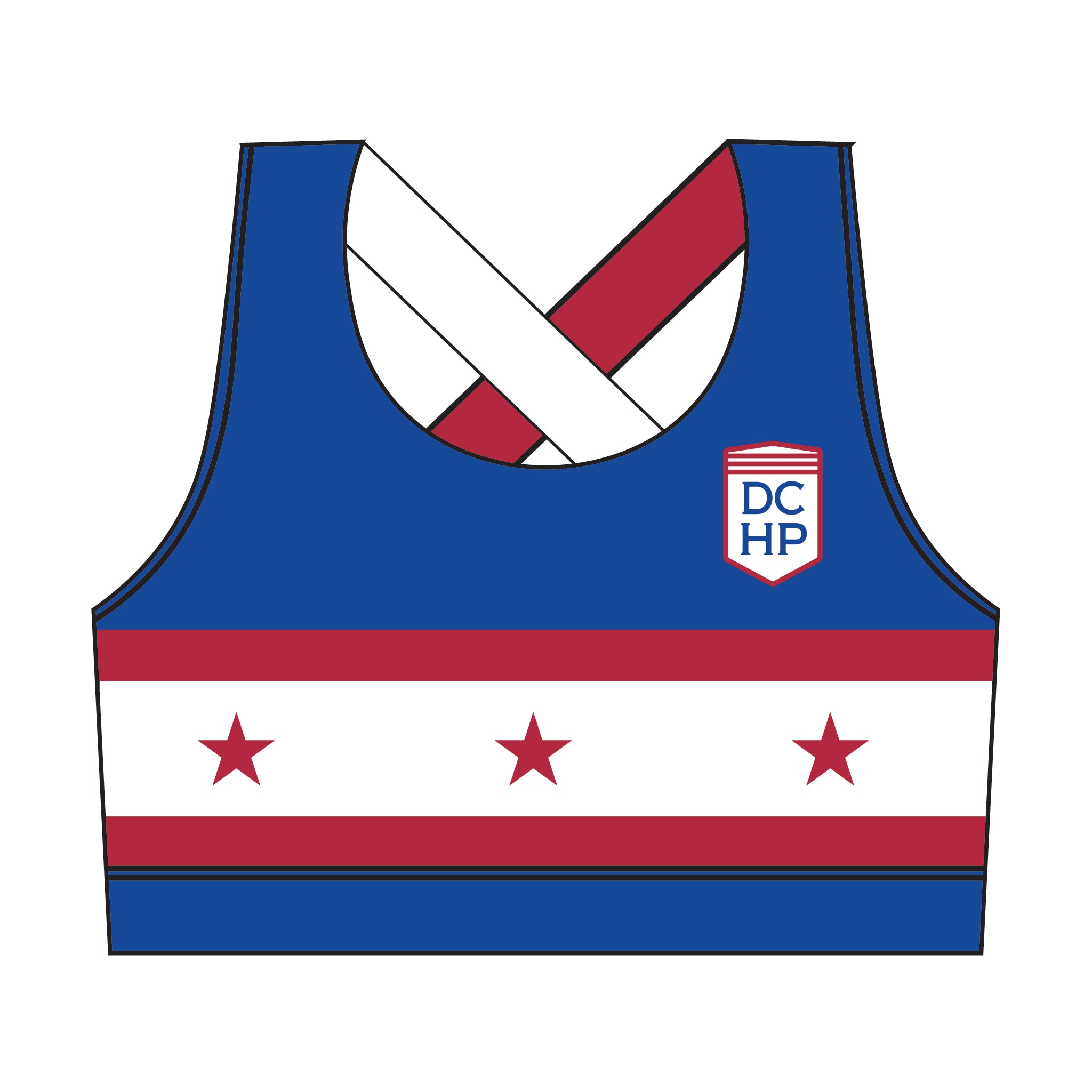 DC High Performance Rowing Crossed Back Sports Bra