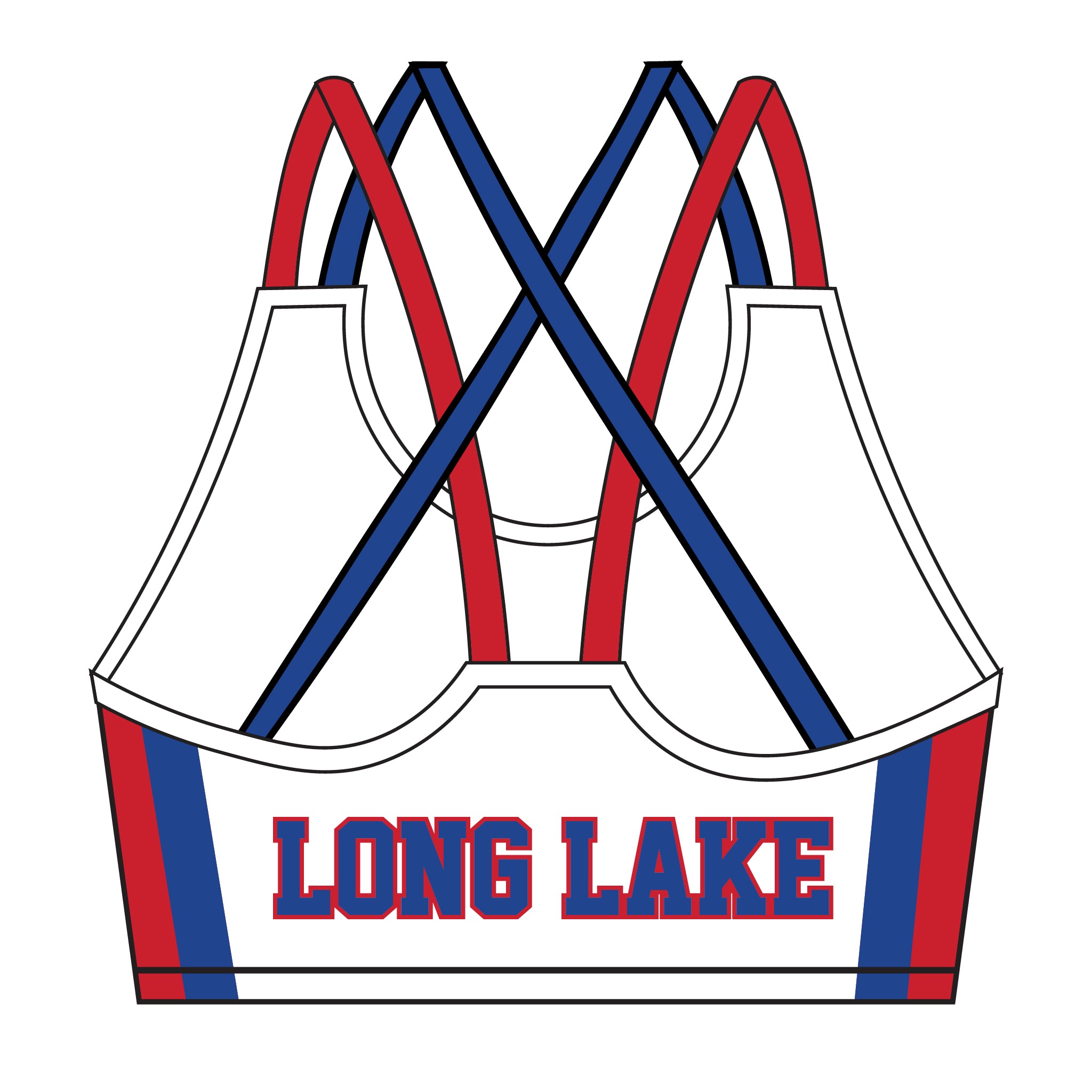 Long Lake Rowing Crew Strappy Sports Bra