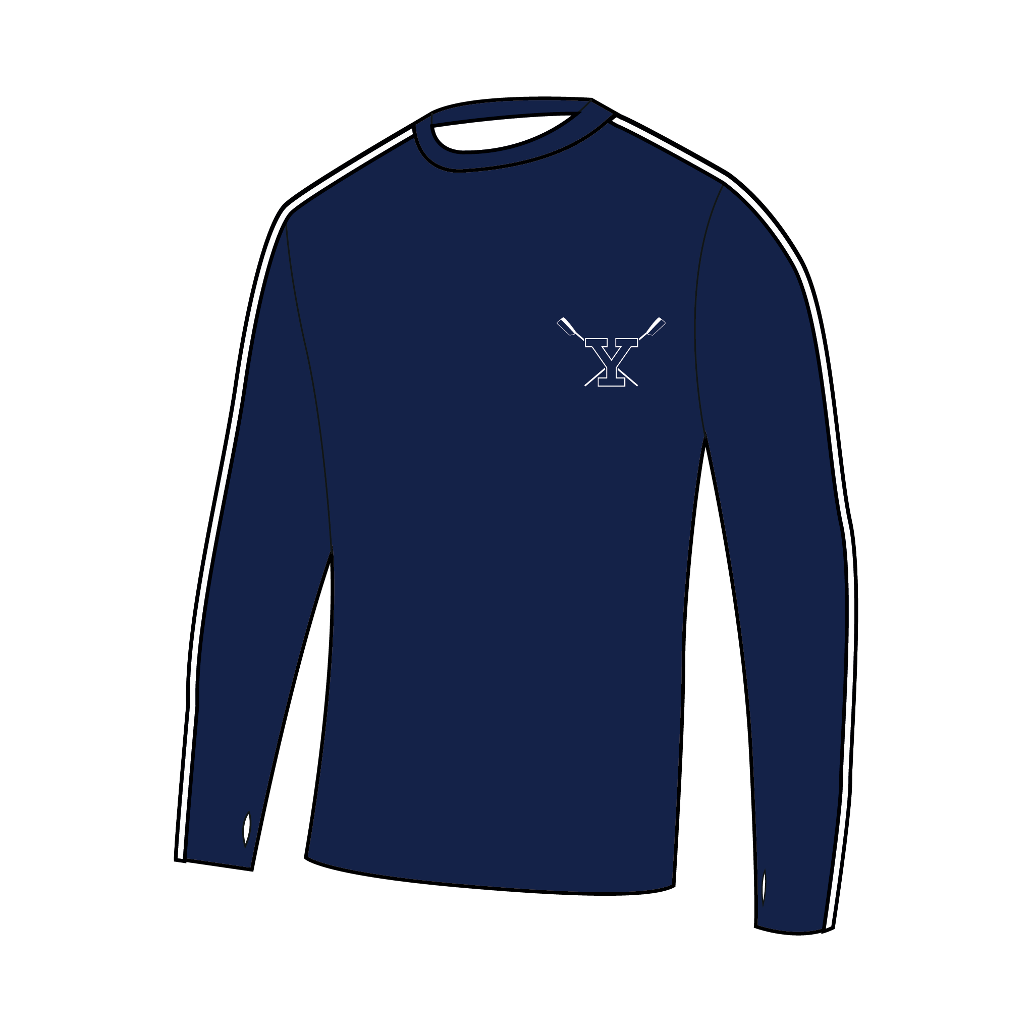 Yale Heavies Bespoke Long Sleeve Gym T-Shirt 2