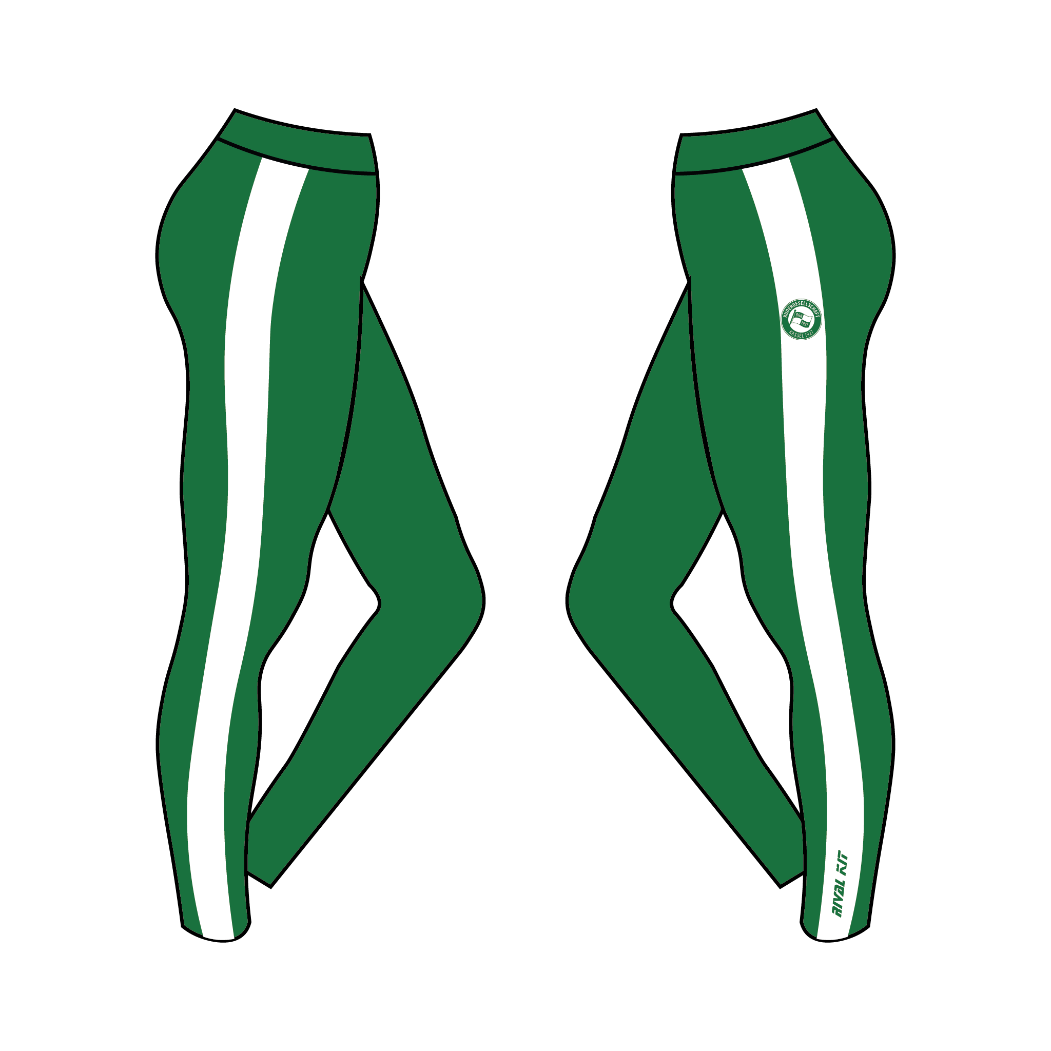Rudergesellschaft Kassel 1927 Green Leggings