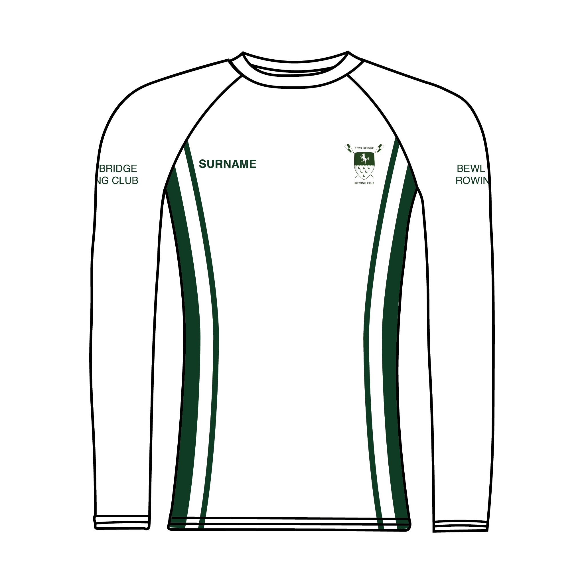 BBRC Training Baselayer LONG SLEEVE WHITE BASELAYER