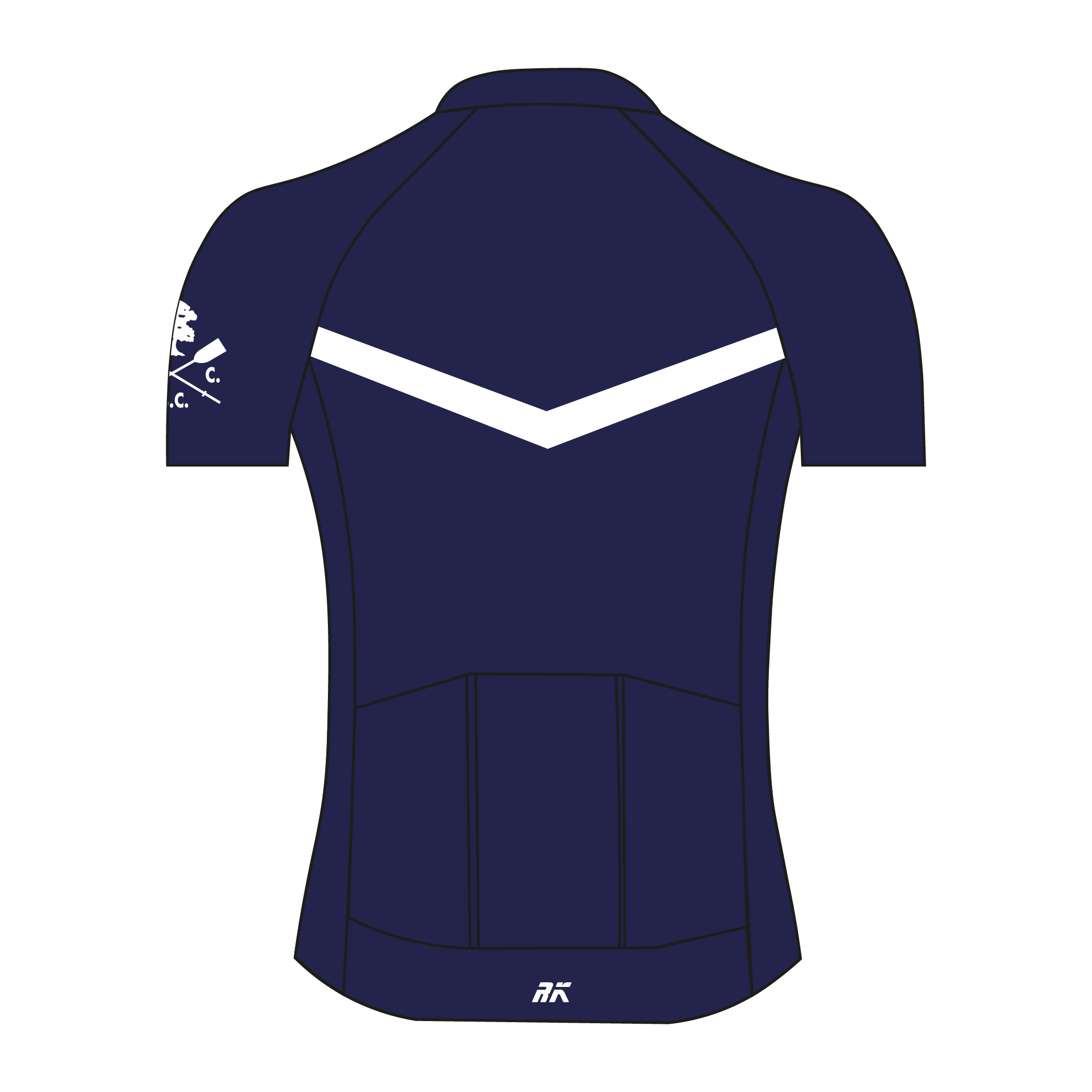 Old Canfordian Boat Club Navy Cycling jersey