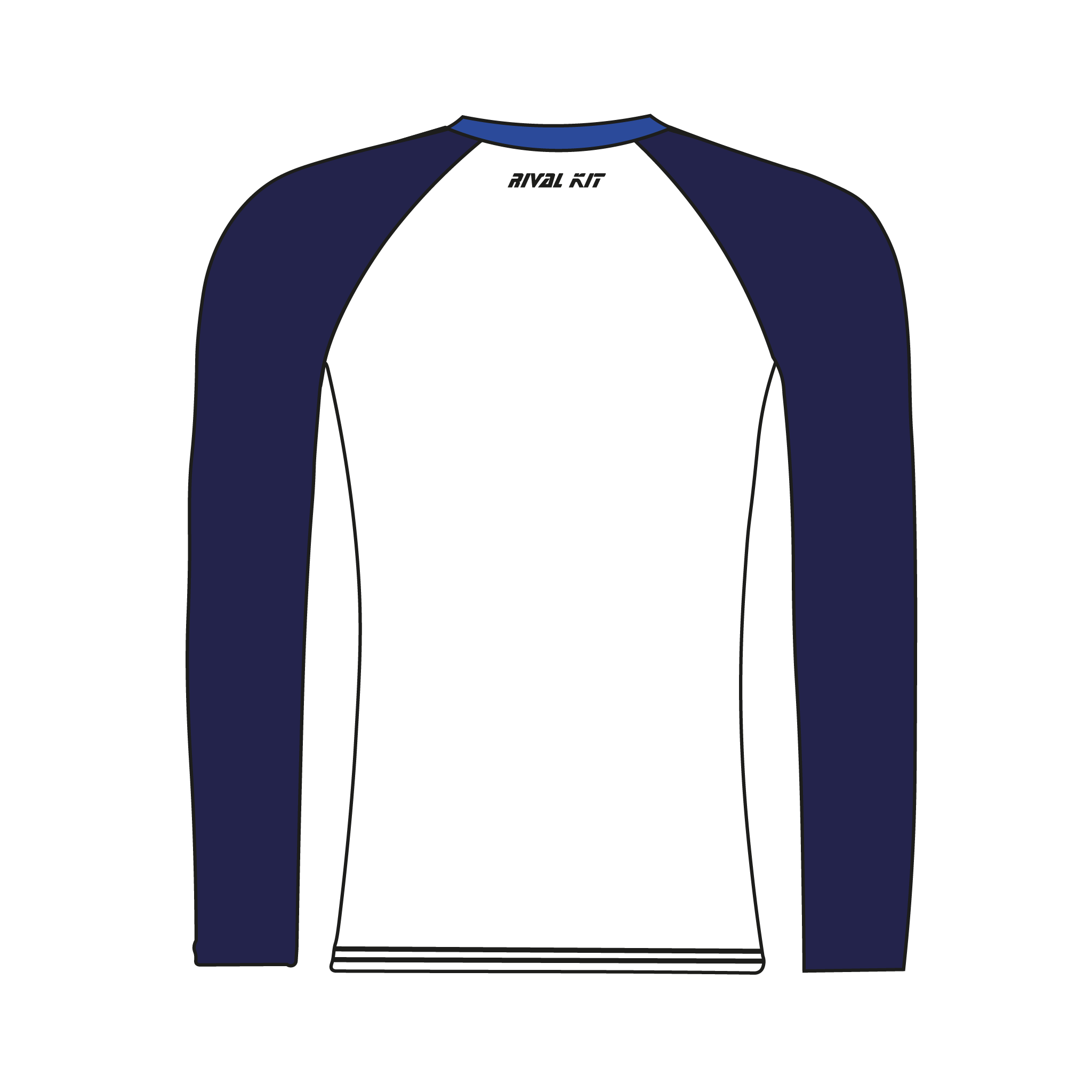 Old Canfordian Boat Club Navy and White Long Sleeve Base Layer