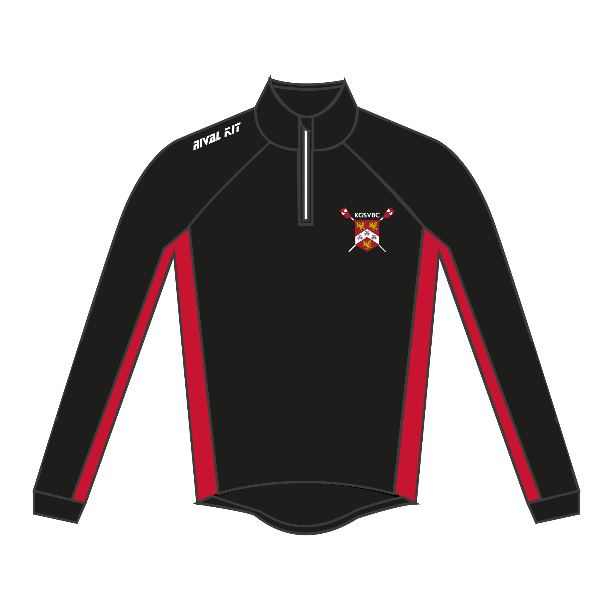 KGSVBC Black and Red Thermal Splash Jacket