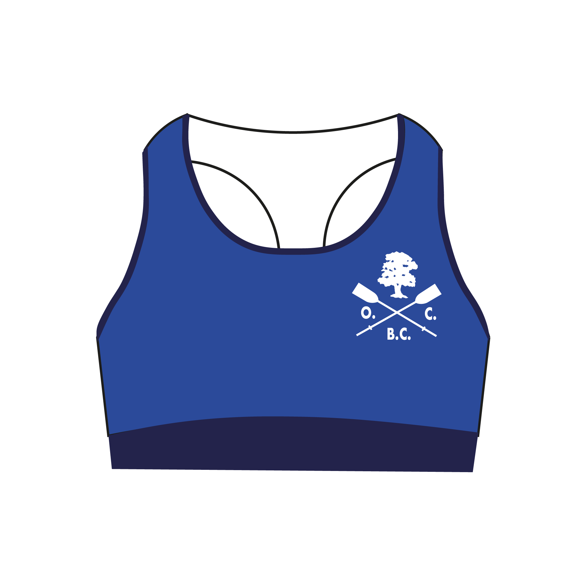 Old Canfordian Boat Club Blue Sports Bra