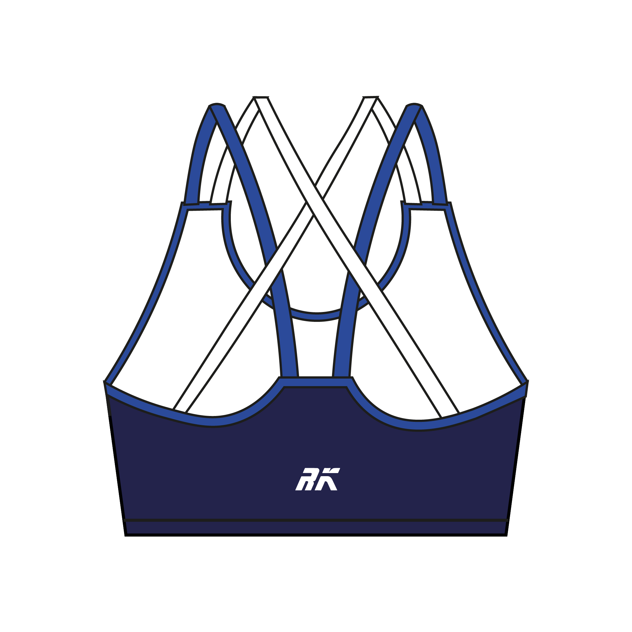 Old Canfordian Boat Club Strappy Sports Bra