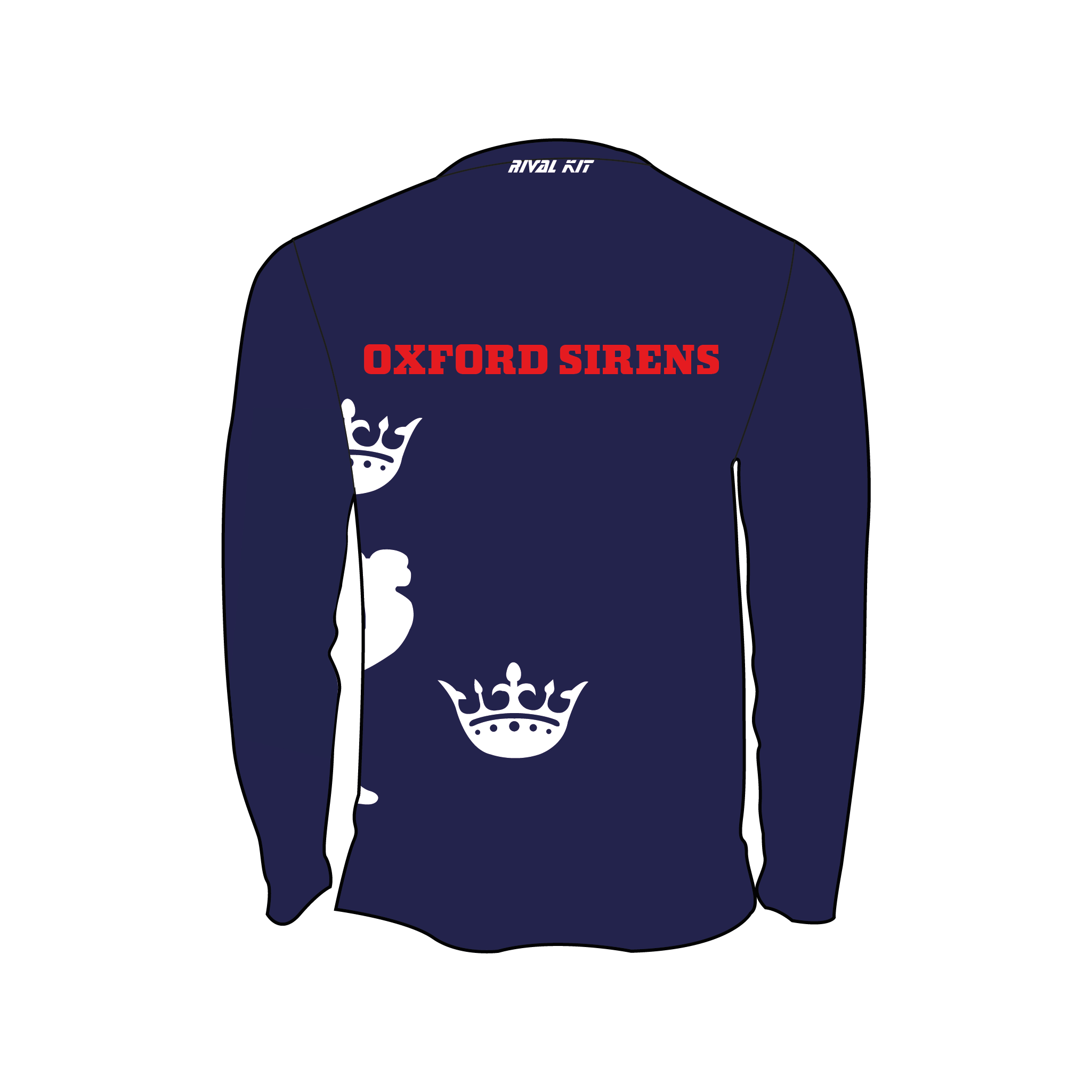 Oxford Sirens Cheerleading Bespoke Long Sleeve Gym T-Shirt