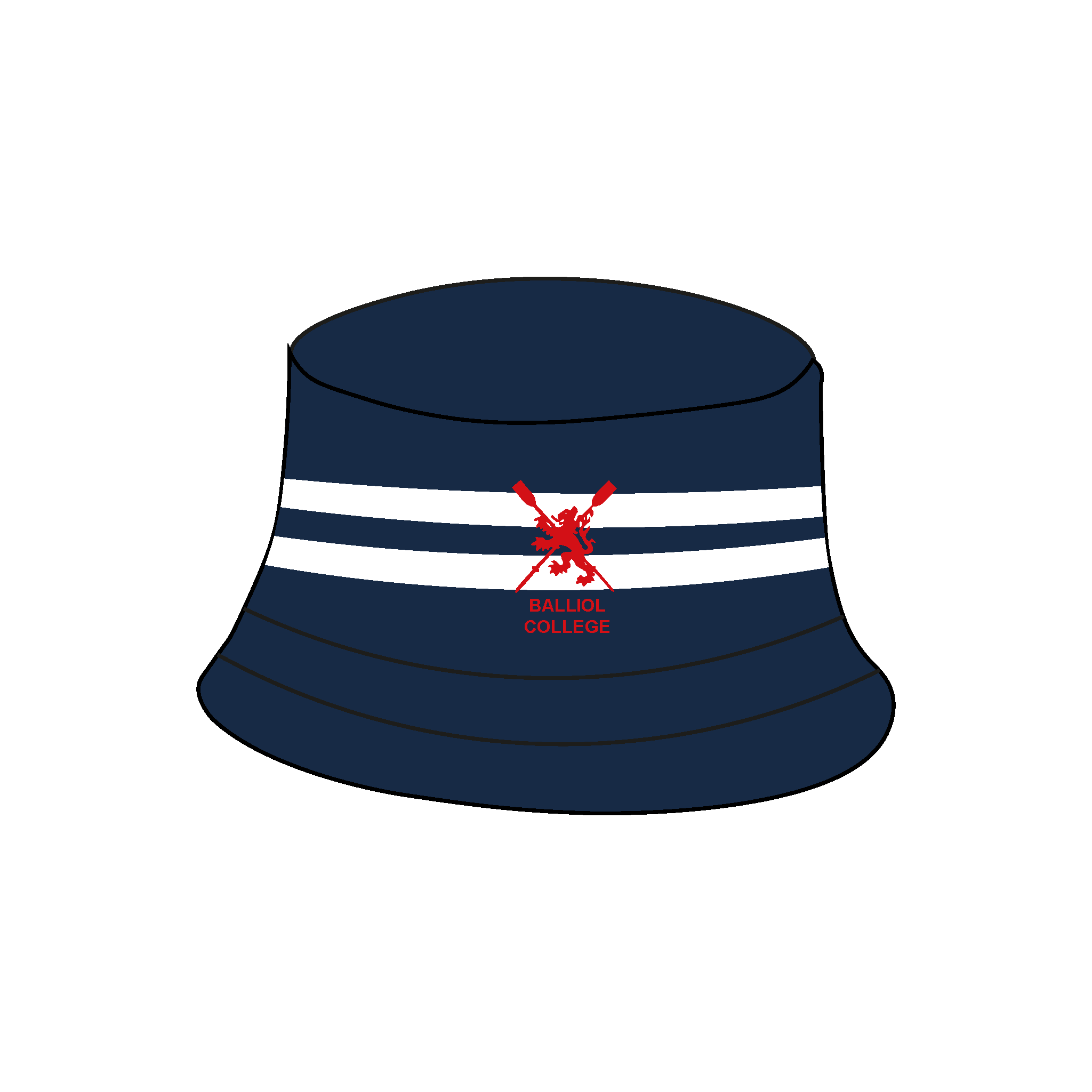 Balliol College Boat Club Reversible Bucket Hat