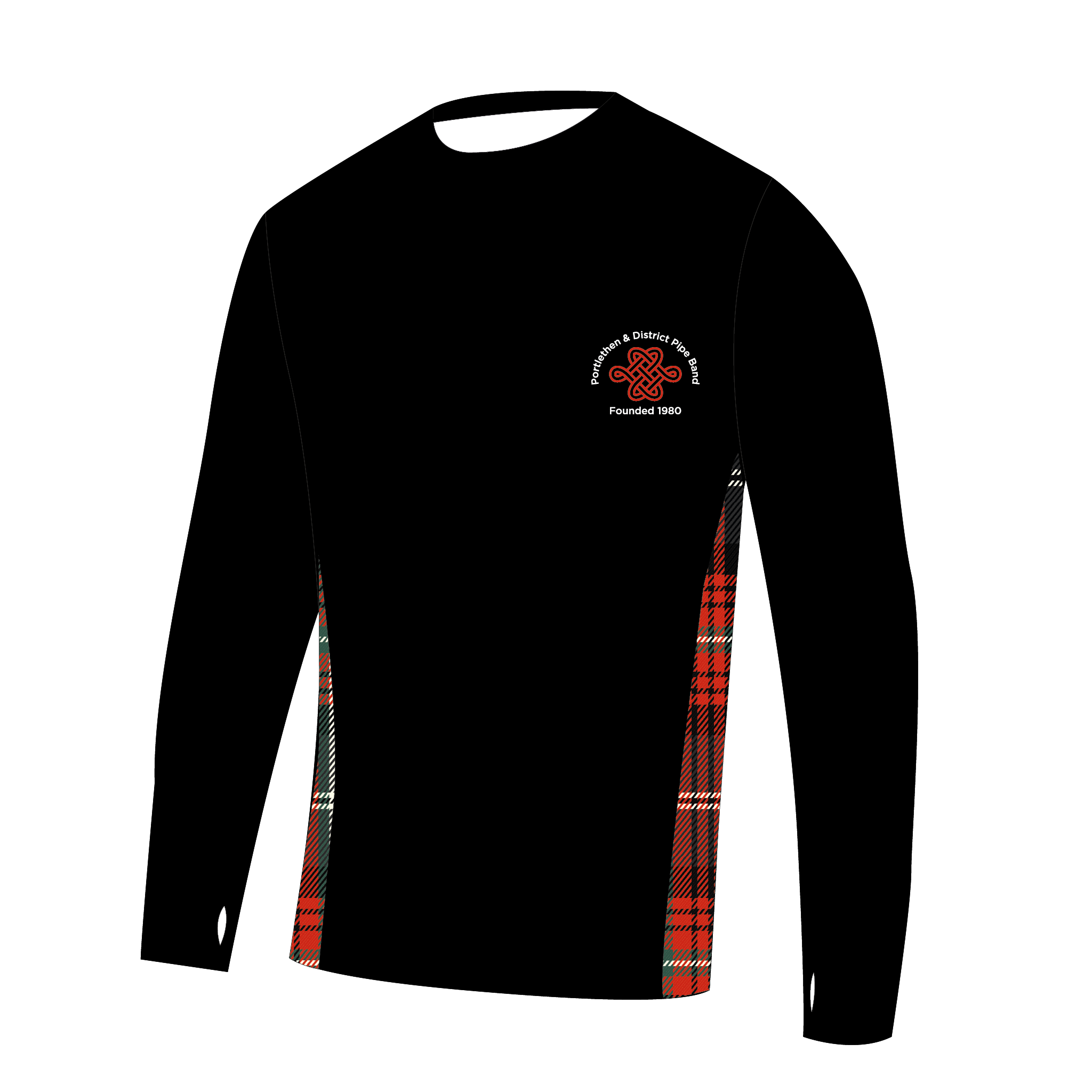 Portelthen & District Pipe Band Long Sleeve Gym T-Shirt
