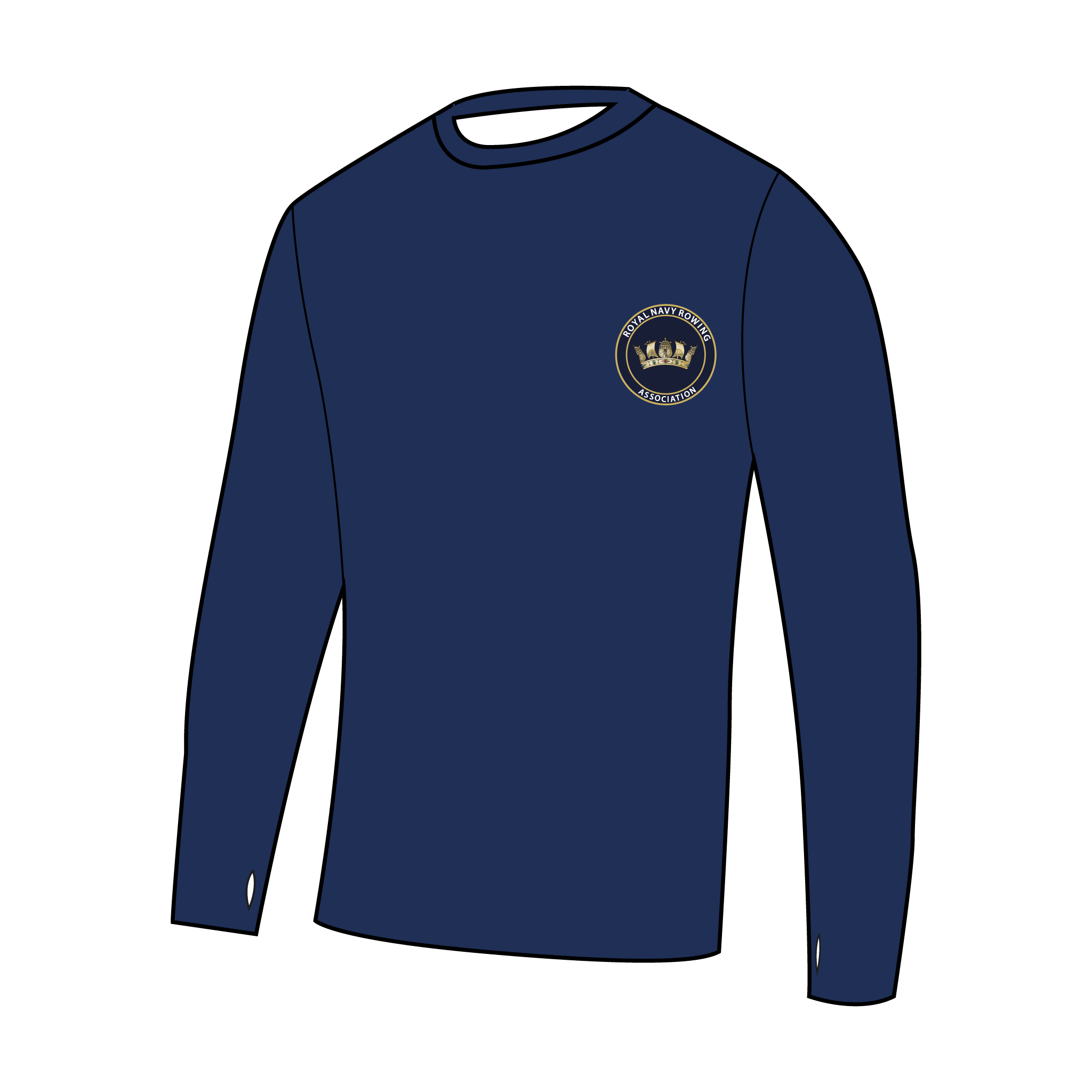 Royal Navy Rowing Association Bespoke Long Sleeve Gym T-Shirt 2