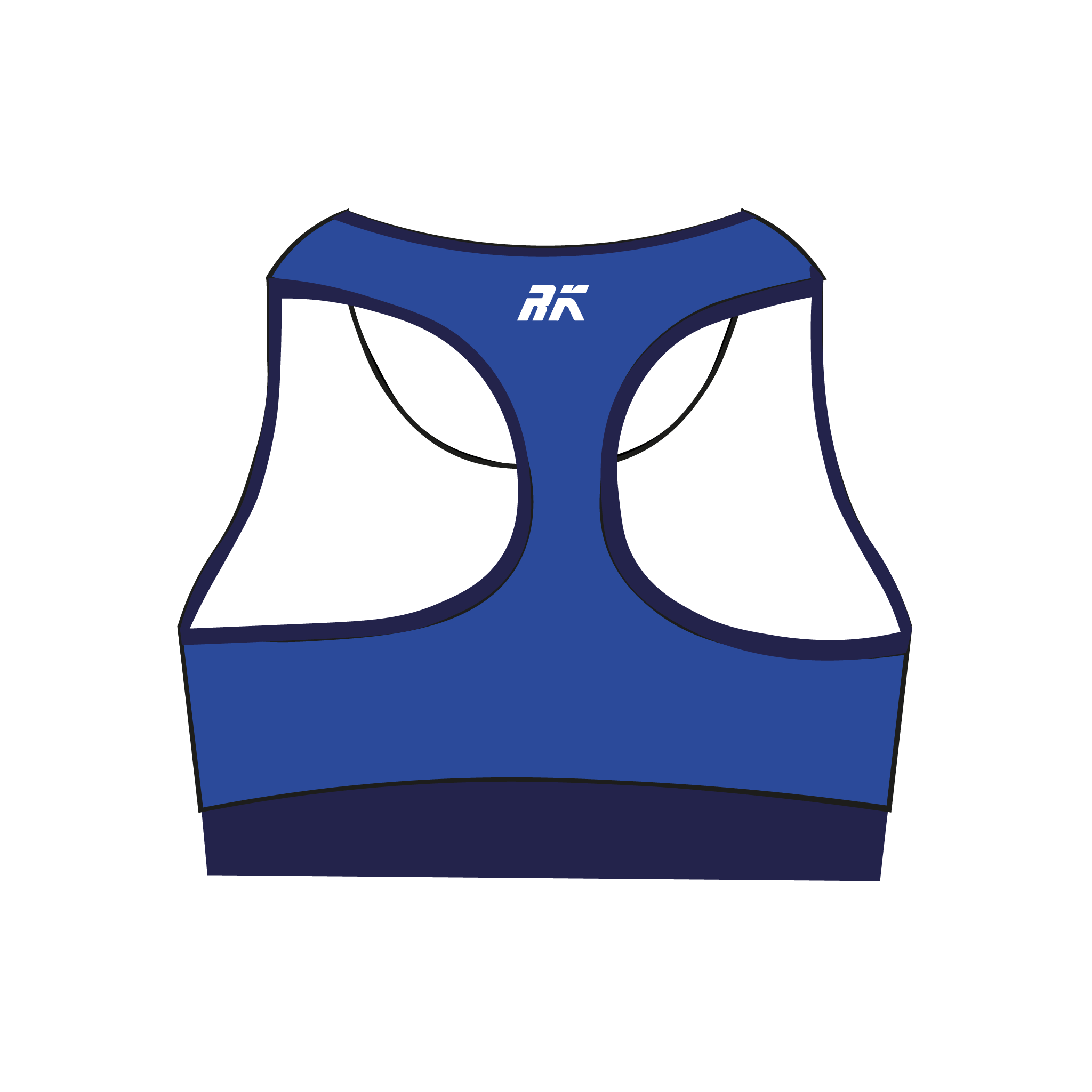 Old Canfordian Boat Club Blue Sports Bra