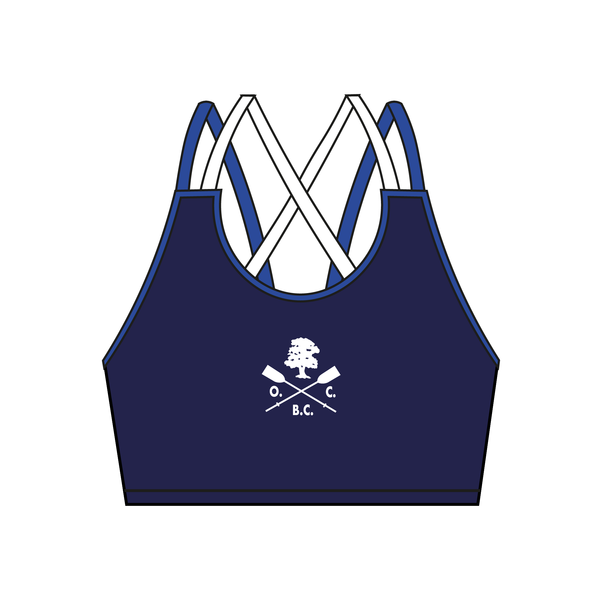 Old Canfordian Boat Club Strappy Sports Bra