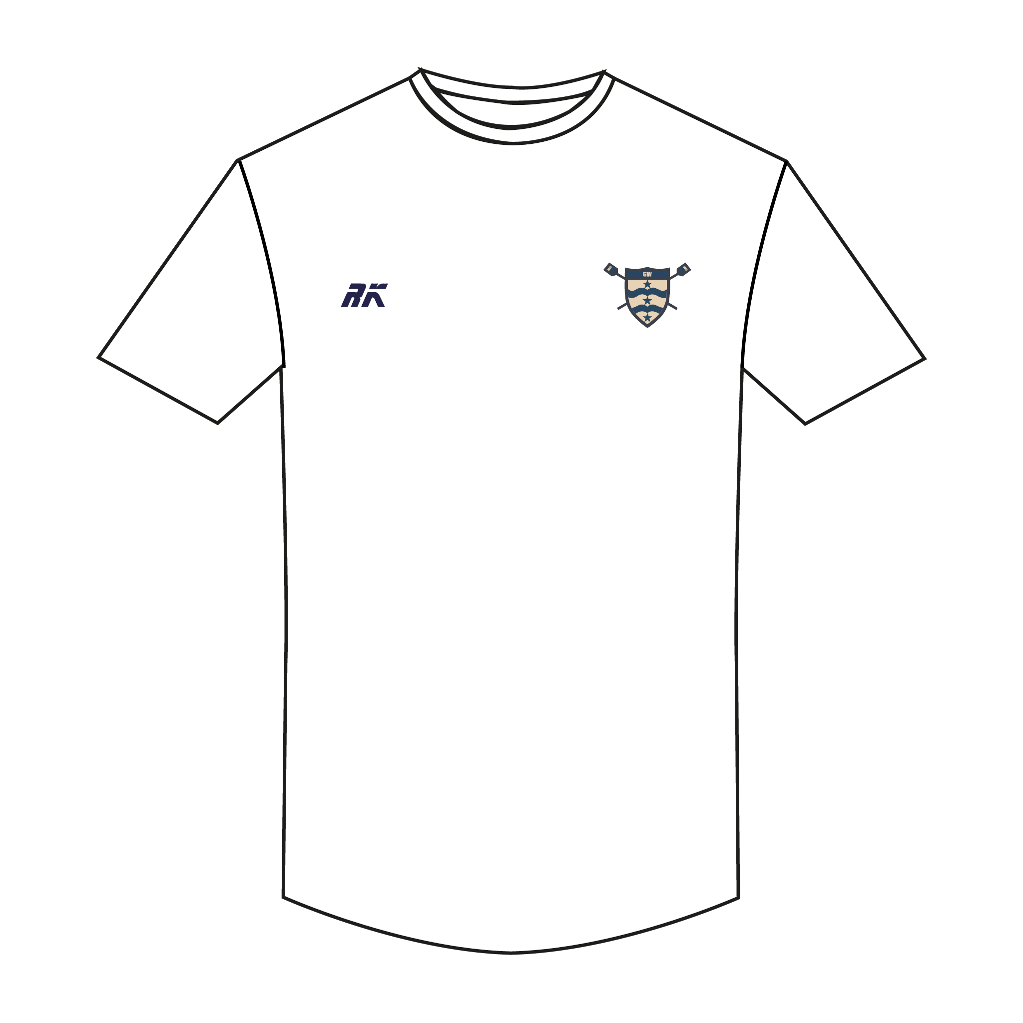 George Washington Men's Rowing White Casual T-Shirt