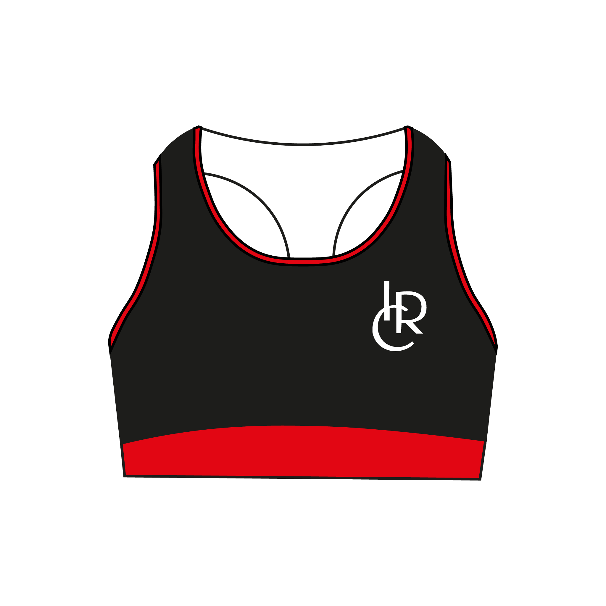 Indianapolis Rowing Center Black Sports Bra