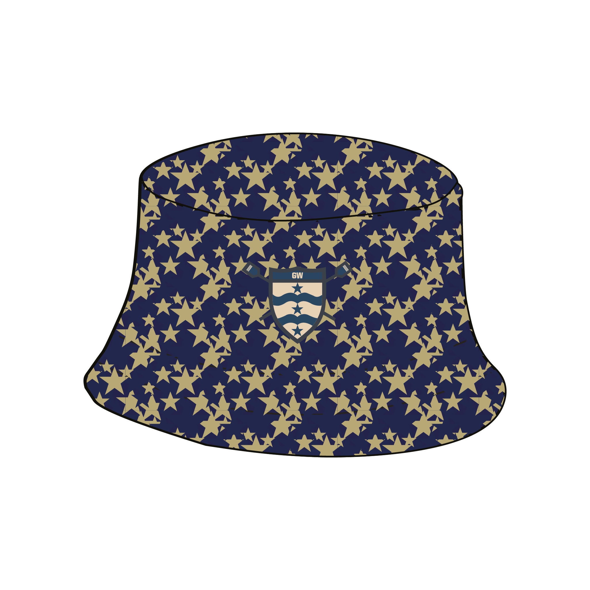 George Washington Men's Rowing Reversible Bucket Hat