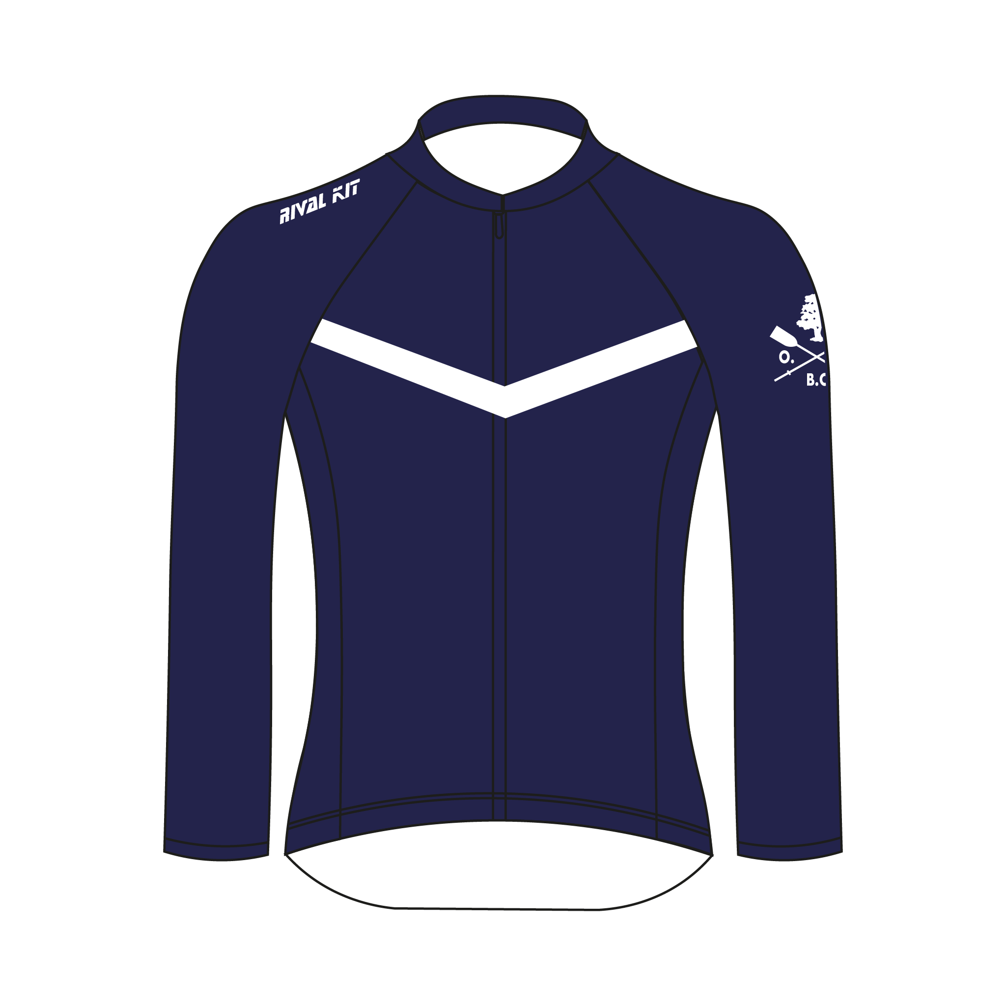 Old Canfordian Boat Club Long Sleeve Navy Cycling Jersey