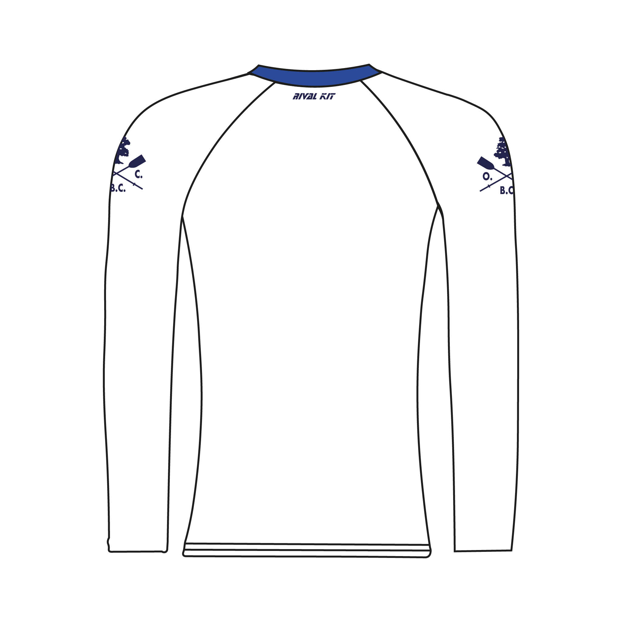 Old Canfordian Boat Club White Long Sleeve Base Layer