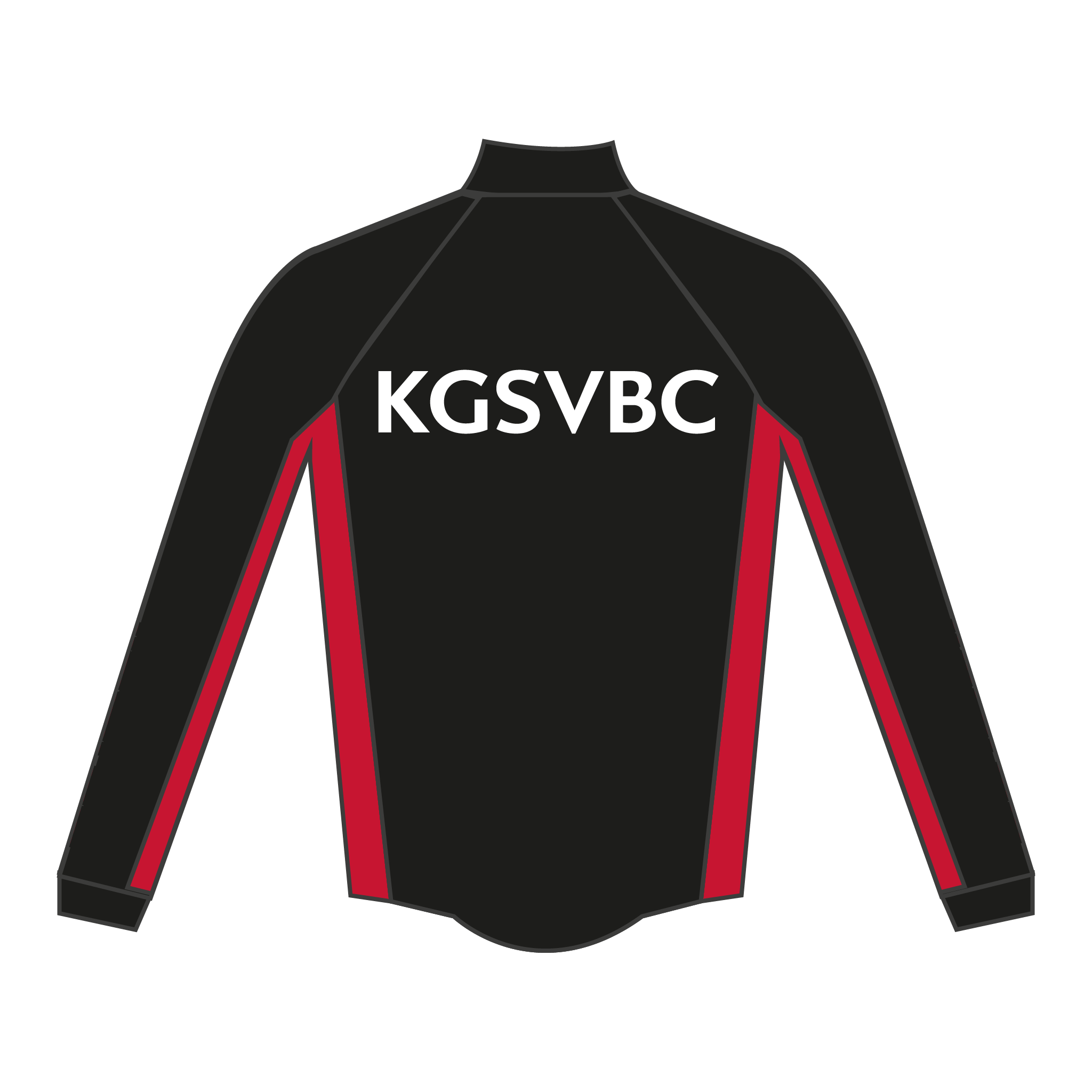 KGSVBC Black and Red Thermal Splash Jacket