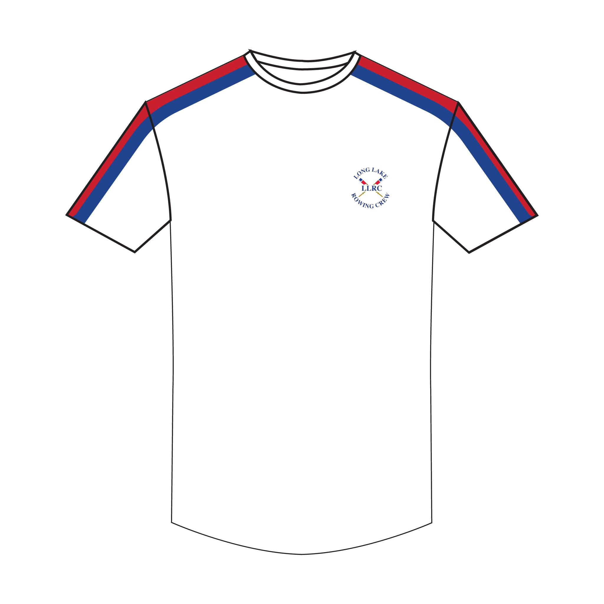Long Lake Rowing Crew Bespoke Short Sleeve Gym T-shirt