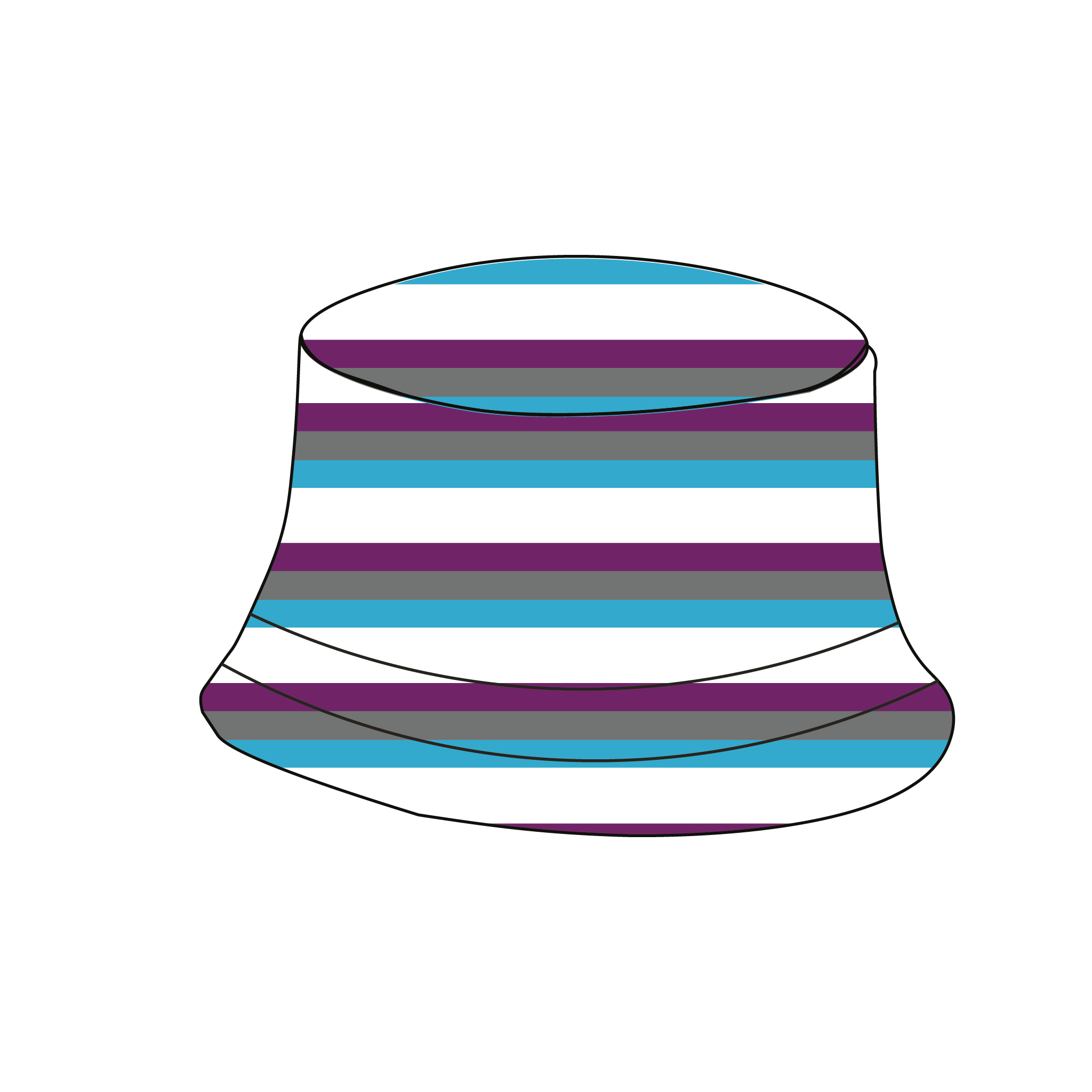 South College Boat Club Reversible Bucket Hat