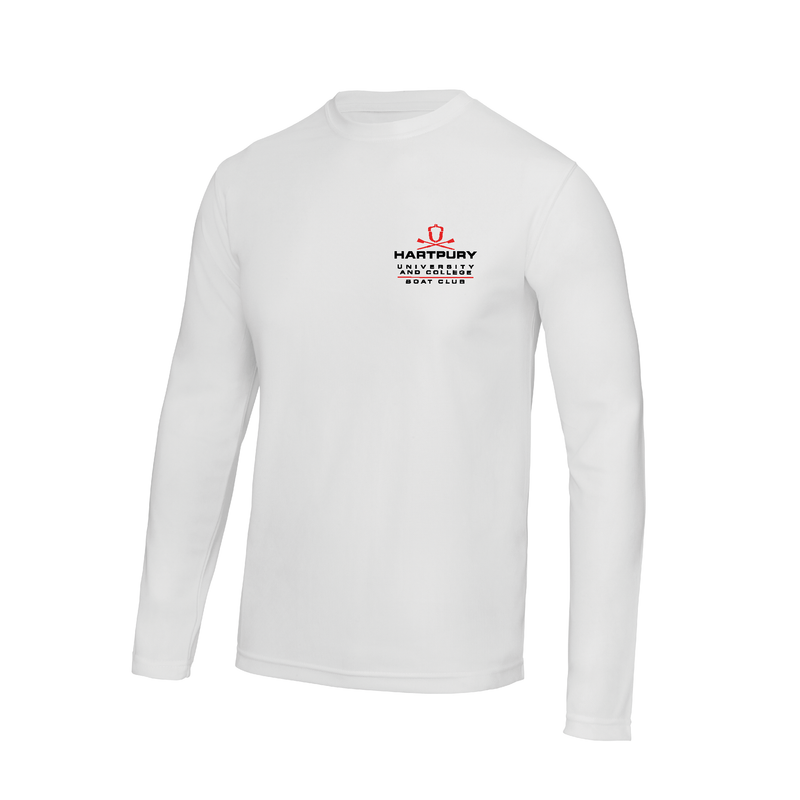 Hartpury University & College White Long Sleeve Gym T-Shirt