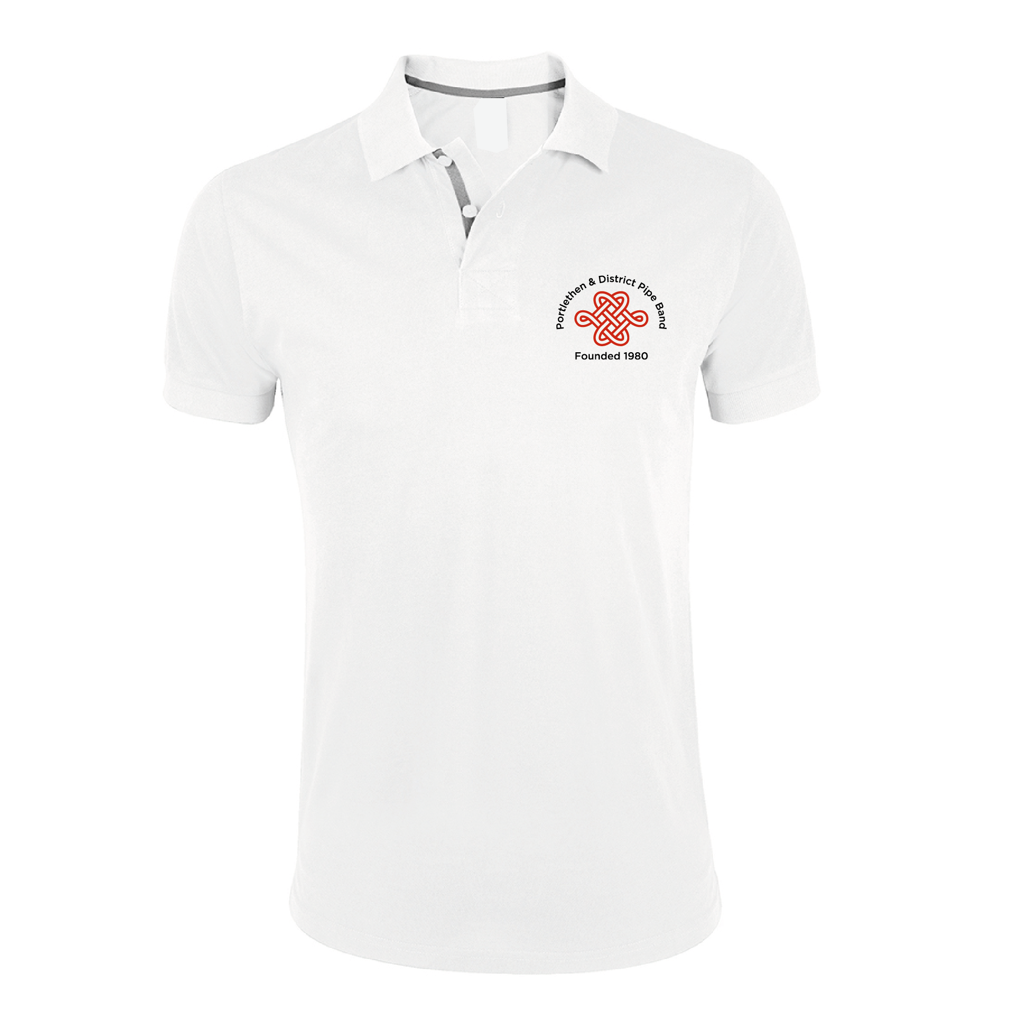 Portelthen & District Pipe Band White Polo