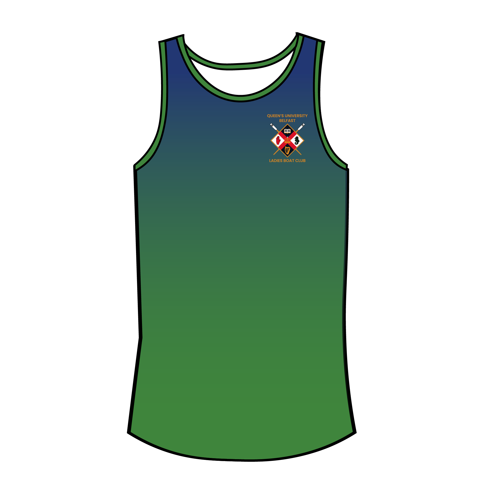 Queen's University Belfast Ladies Boat Club Men's Boat Club Gym Vest
