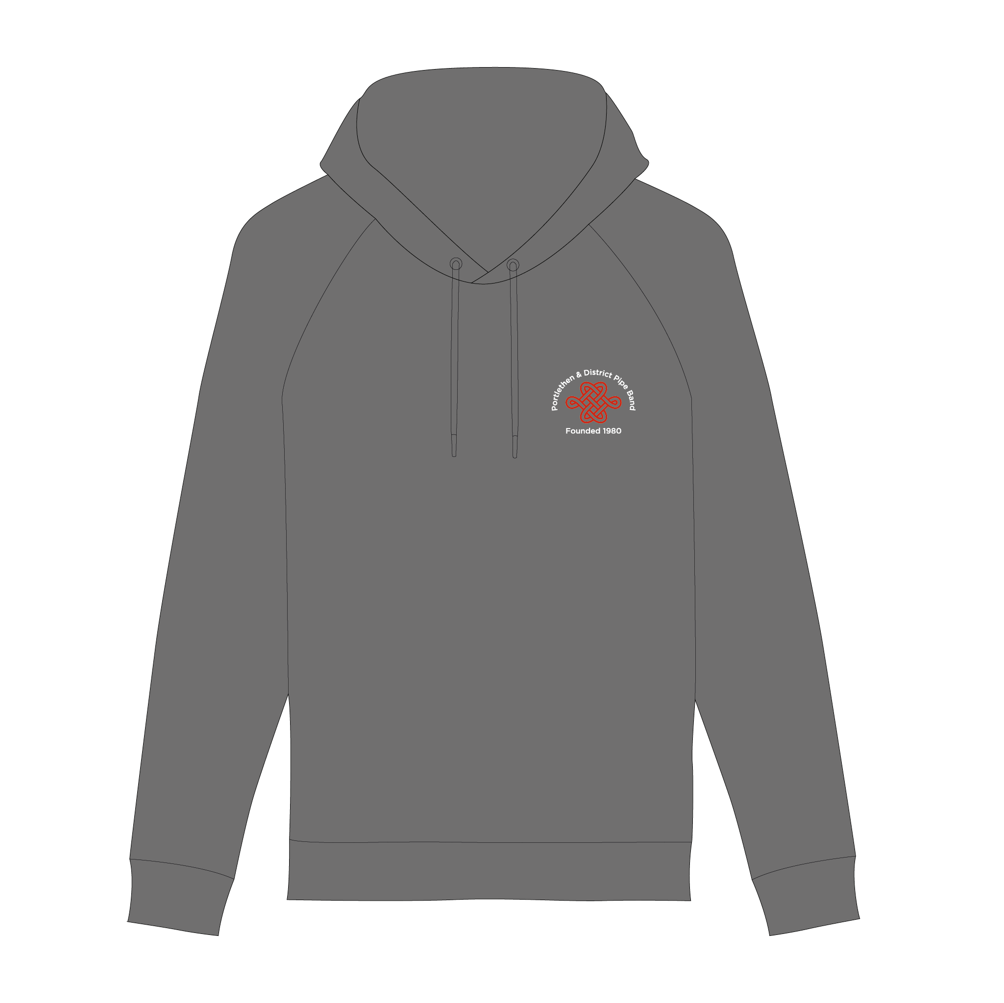 Portelthen & District Pipe Band Grey Hoodie