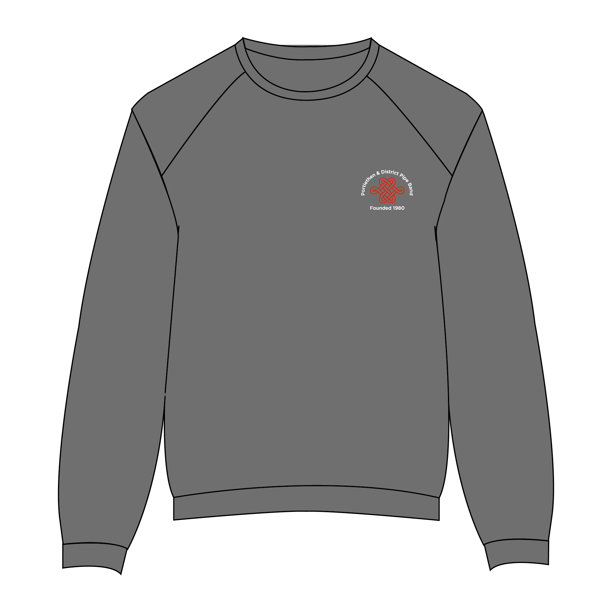 Portelthen & District Pipe Band Grey Sweatshirt