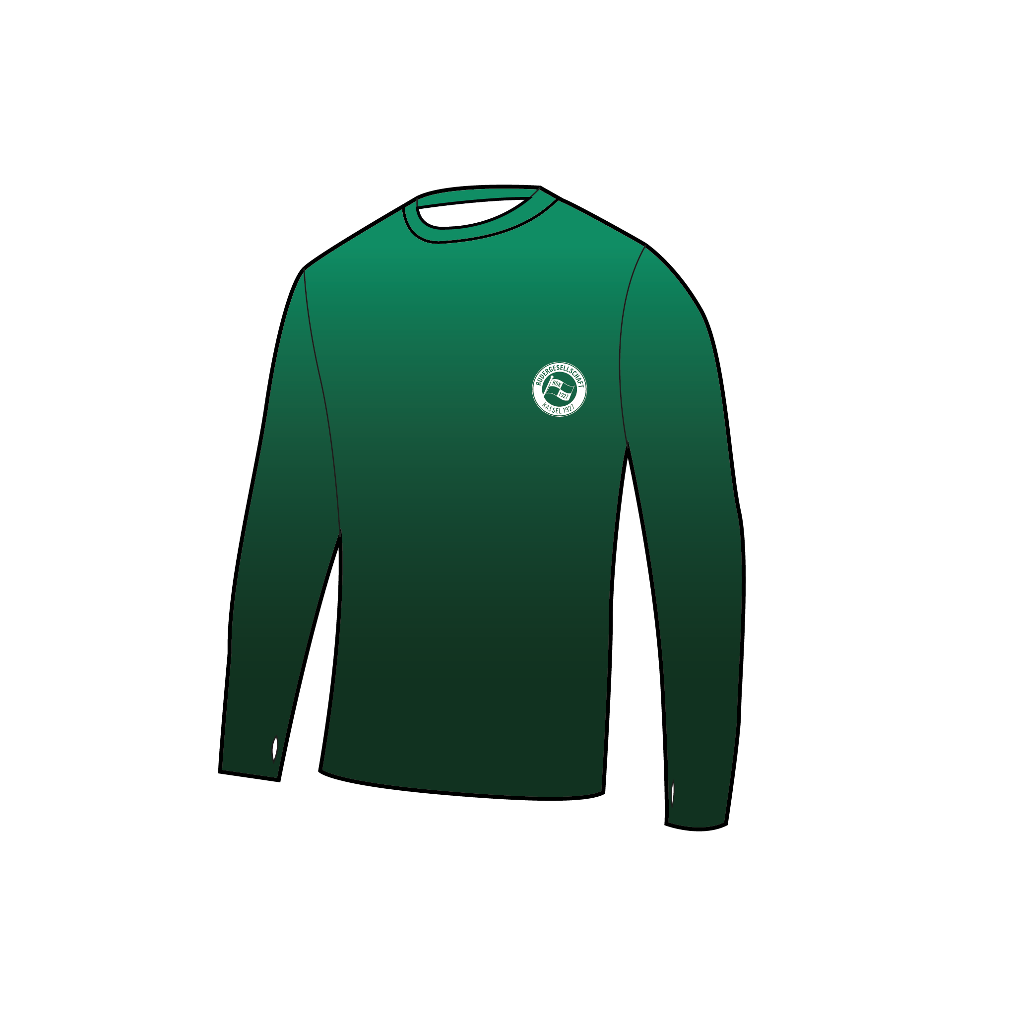 Rudergesellschaft Kassel 1927 Long Sleeve Gradient Gym T-Shirt