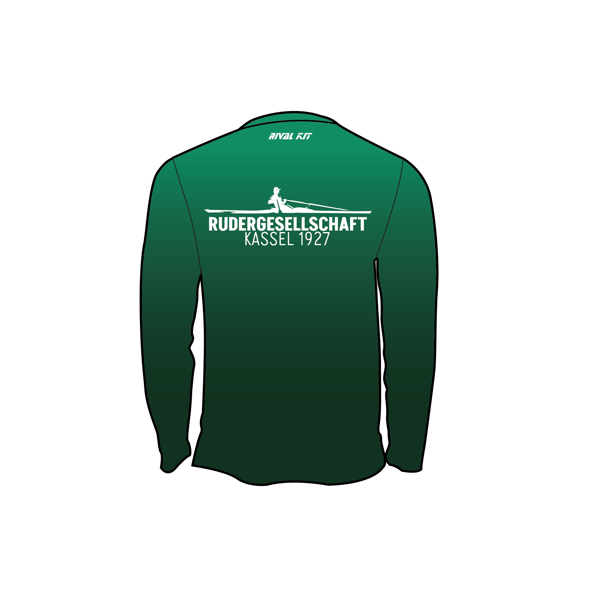 Rudergesellschaft Kassel 1927 Long Sleeve Gradient Gym T-Shirt