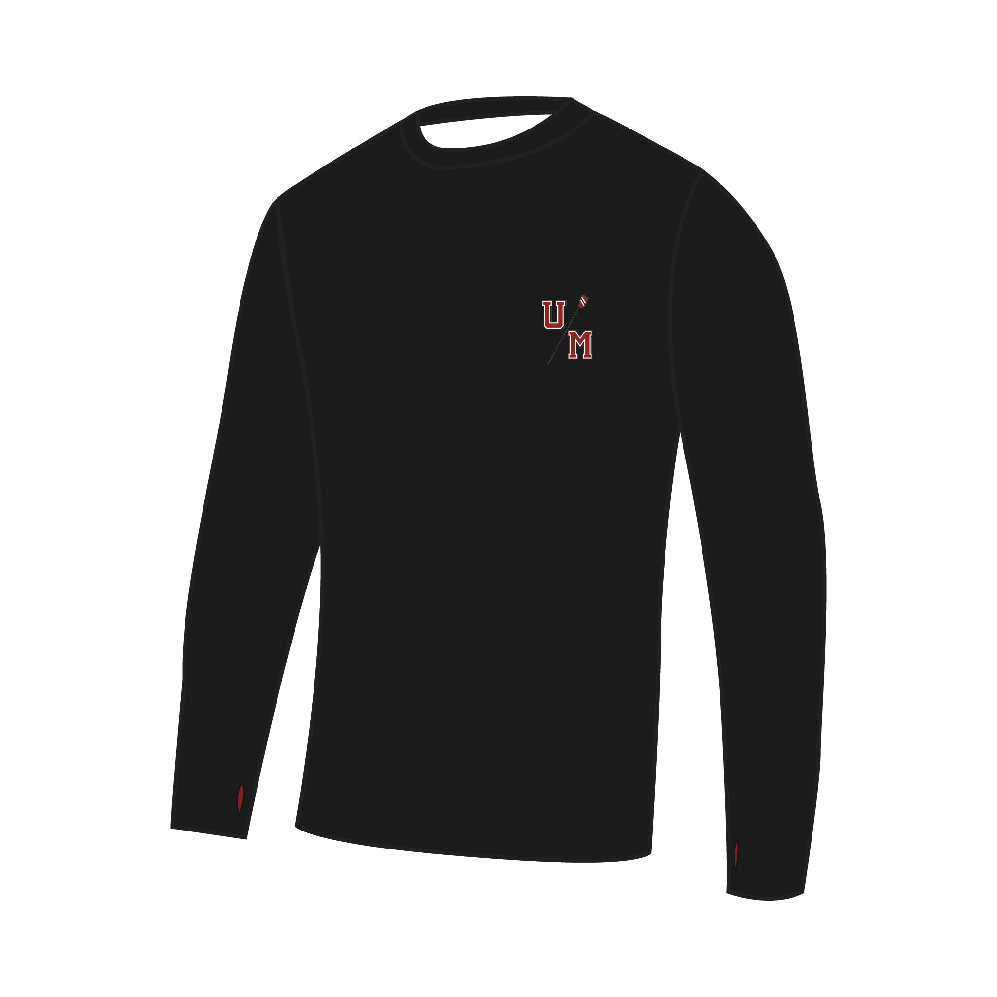 University of Massachusetts Men’s Rowing Bespoke Long Sleeve Gym T-Shirt 2