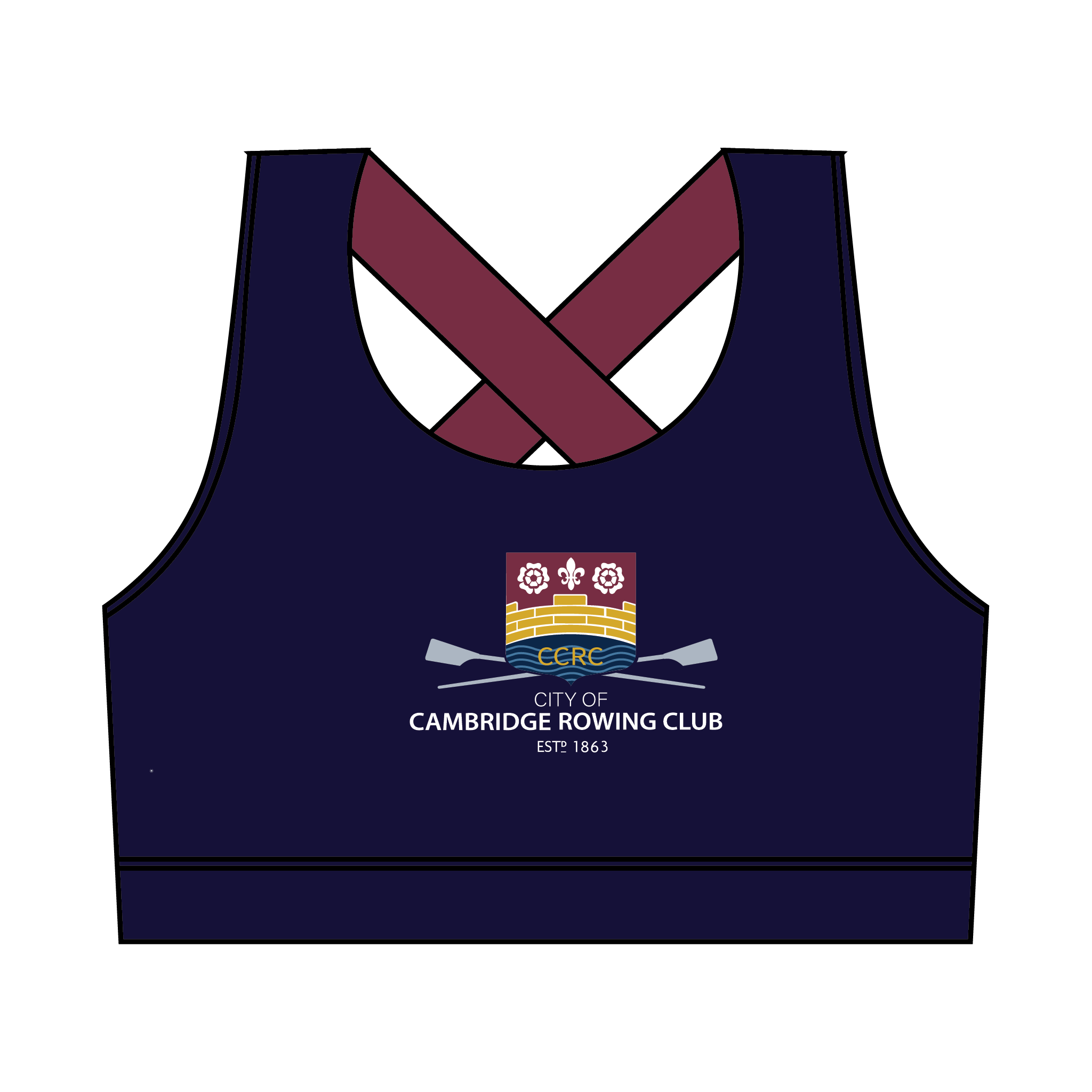 City Of Cambridge Rowing Club Cross Back Sports Bra – Rivalkit USA