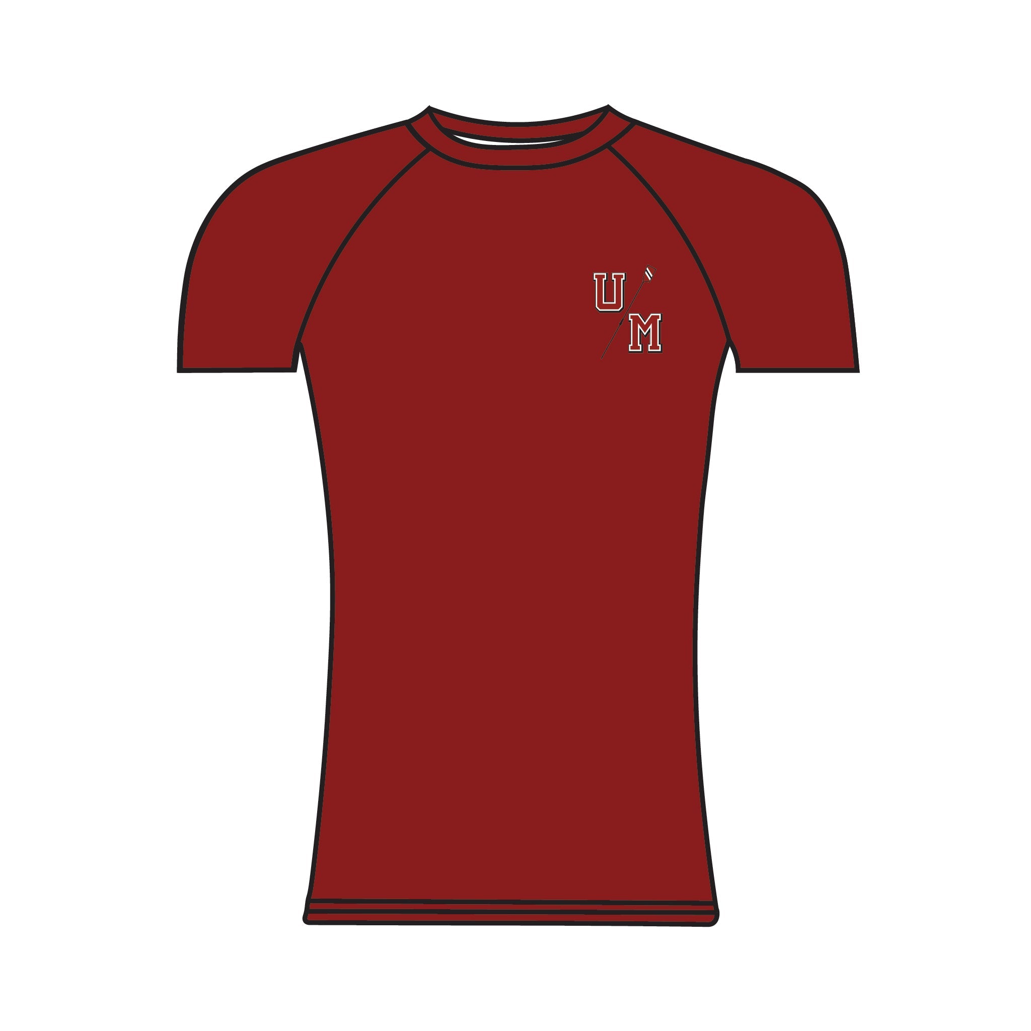University of Massachusetts Men’s Rowing Short Sleeve Base Layer 1