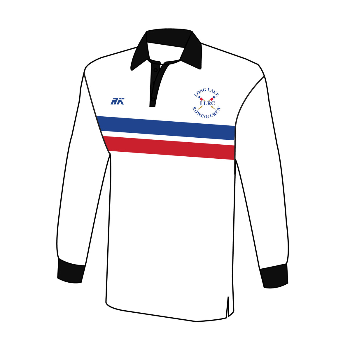 Maglia Da Rugby Uomo Front Row A Righe - Maniche Lunghe, Colletto Club - Lavaggio A Mano - 2