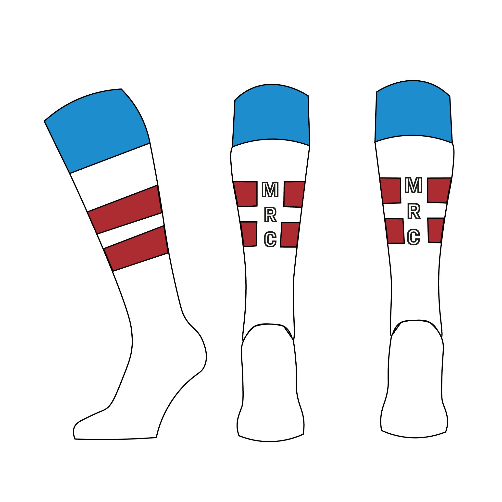 Mercantile RC Rugby Socks 3