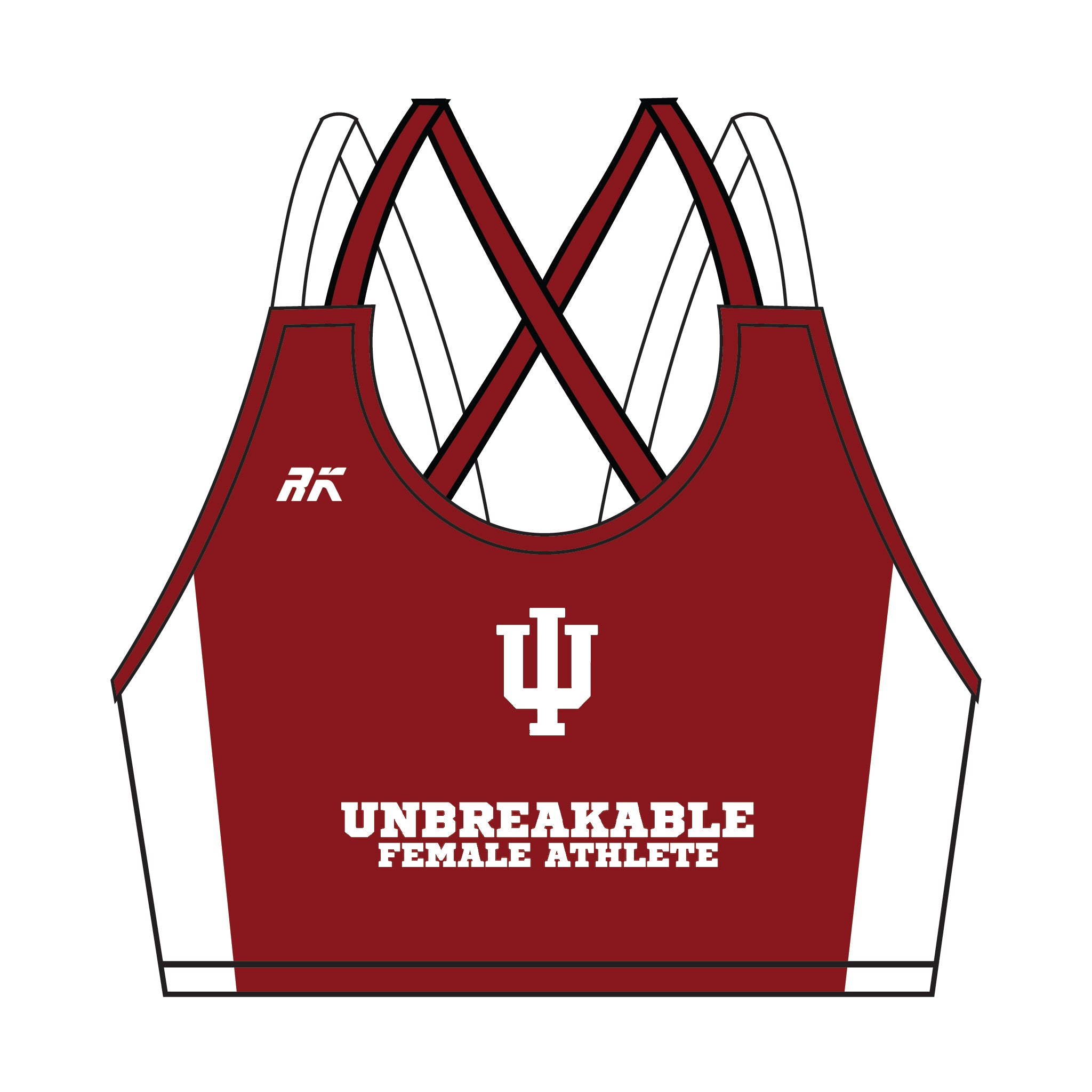 Indiana Rowing Club Strappy Sports Bra