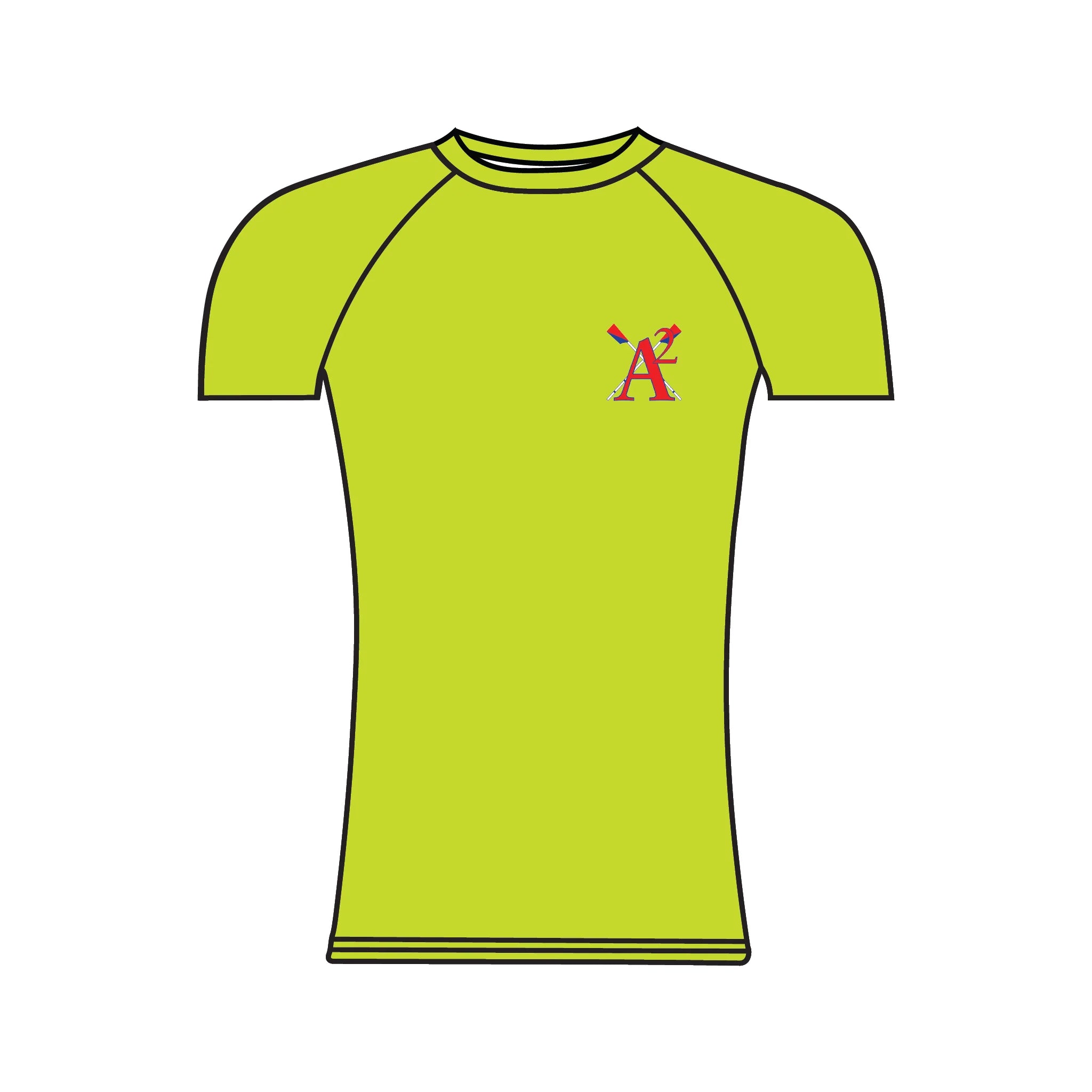 Ann Arbor Rowing Club Hi-Vis Short Sleeved Baselayer