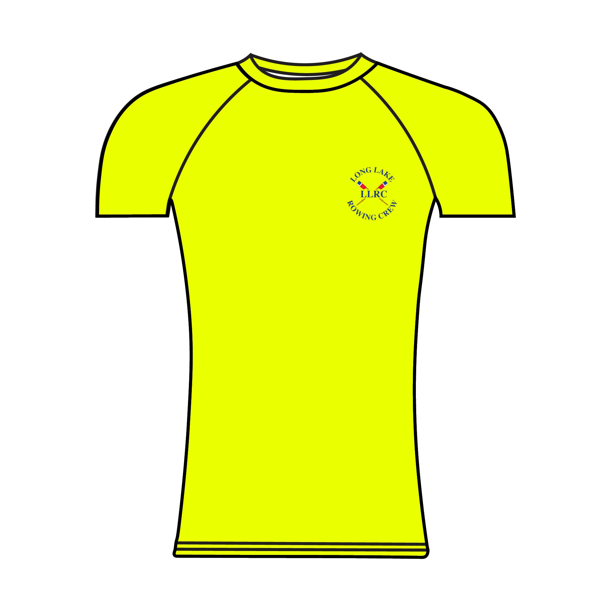 Long Lake Rowing Crew Hi-Vis Short Sleeve Base Layer