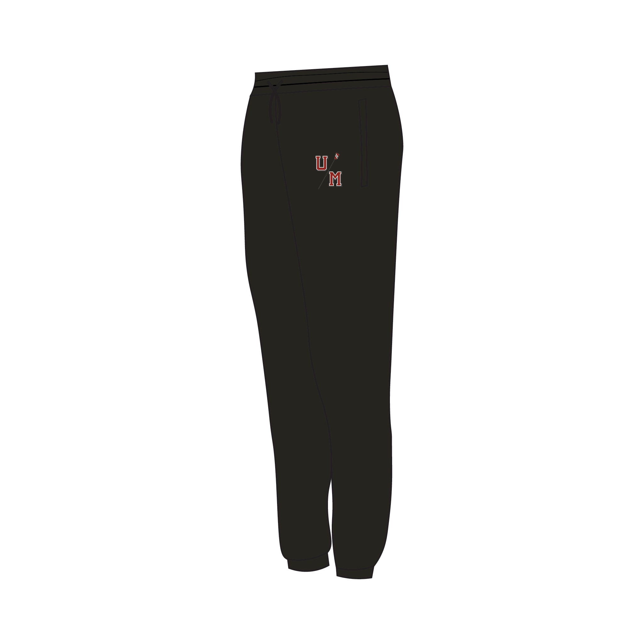 University of Massachusetts Men’s Rowing Black Bespoke Joggies 2