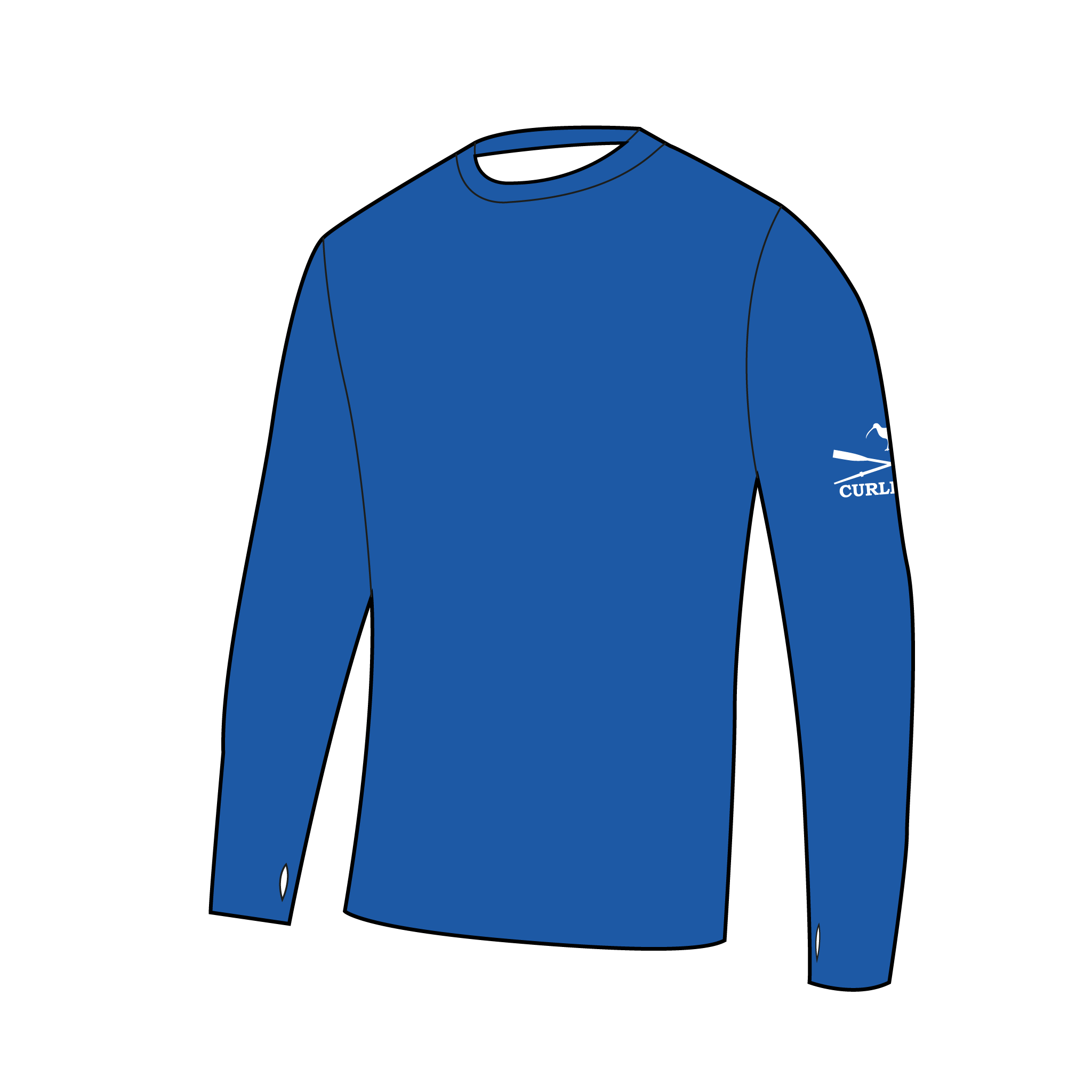 Curlew Rowing Club Bespoke Long Sleeve Gym T-Shirt