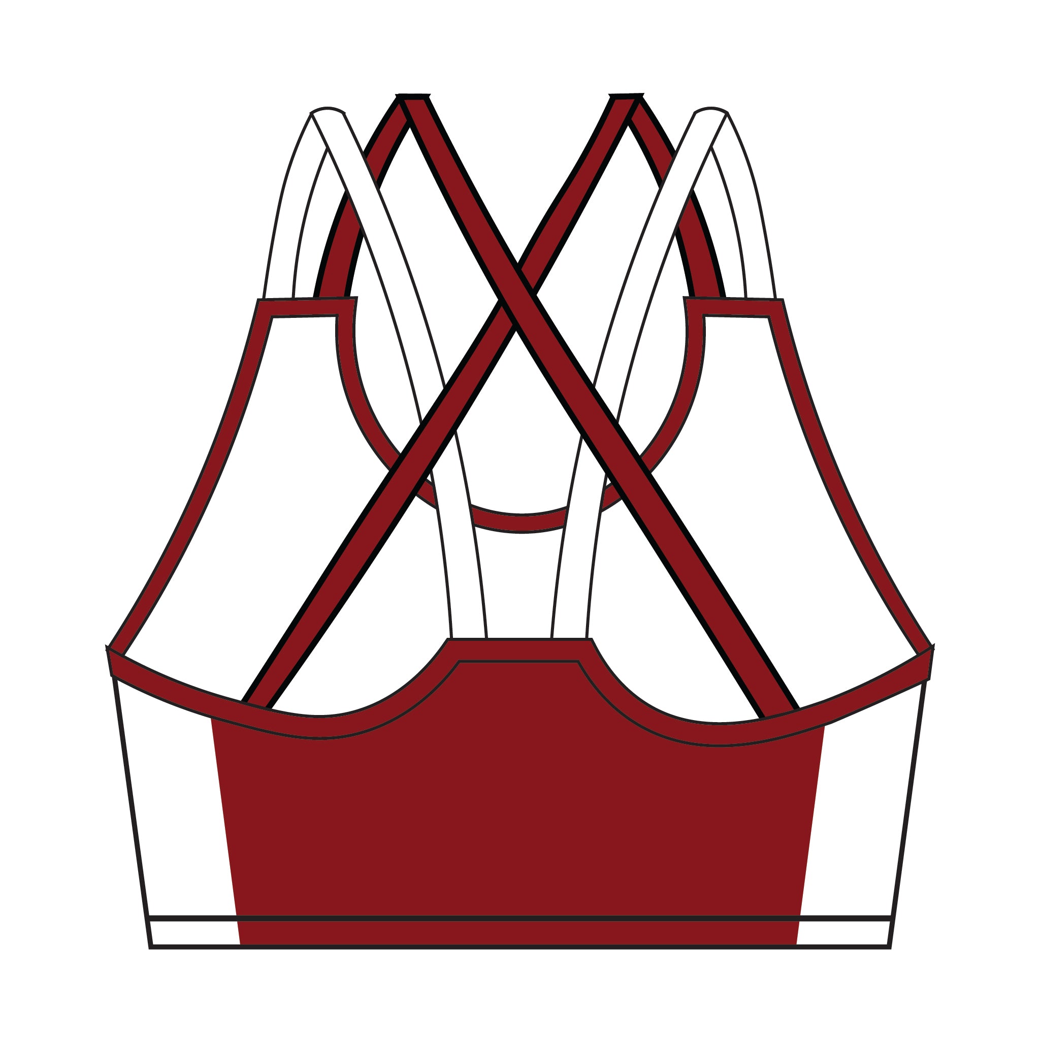 Indiana Rowing Club Strappy Sports Bra