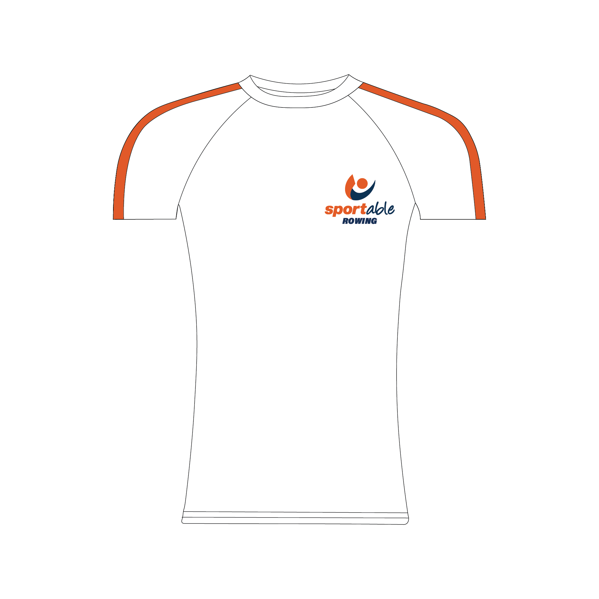 Sportable White Short Sleeve Base-Layer