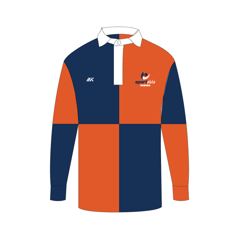 Sportable Orange and Navy Rugby Shirt