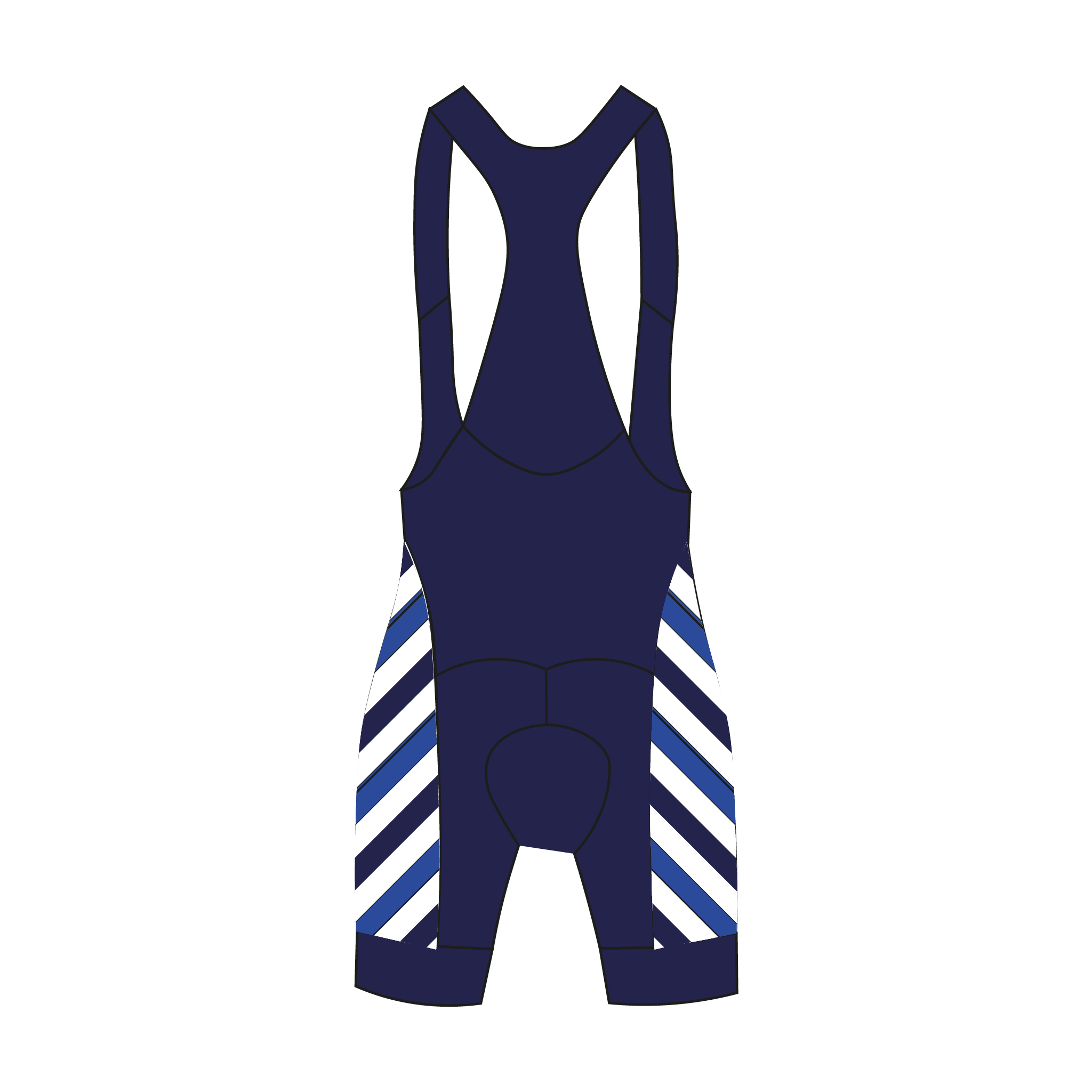 Old Canfordian Boat Club Striped Cycling Bib Shorts